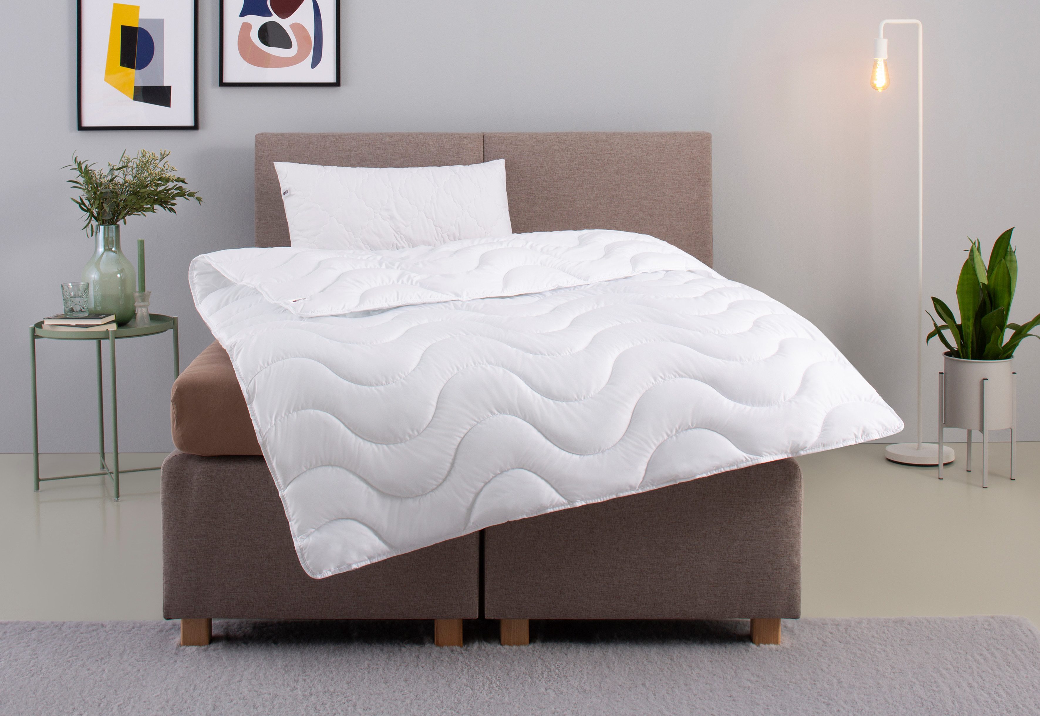 my home Microfaserbettdecke + Microfaserkissen Mailo, günstig online kaufen