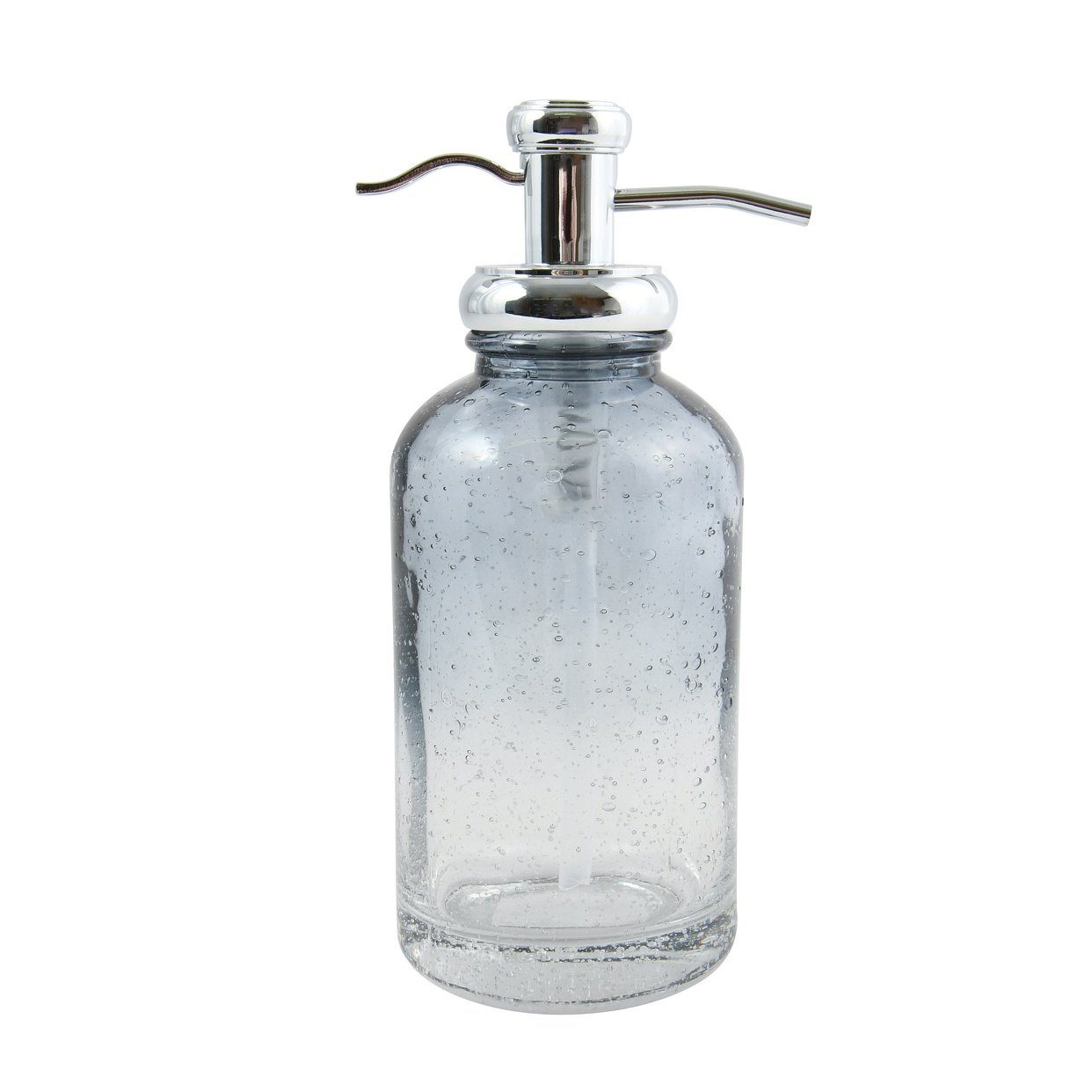 MSV Seifenspender Seifenspender Harriet, Glas, Barber Shop Vintage & Retro, 400ml, blau transparent