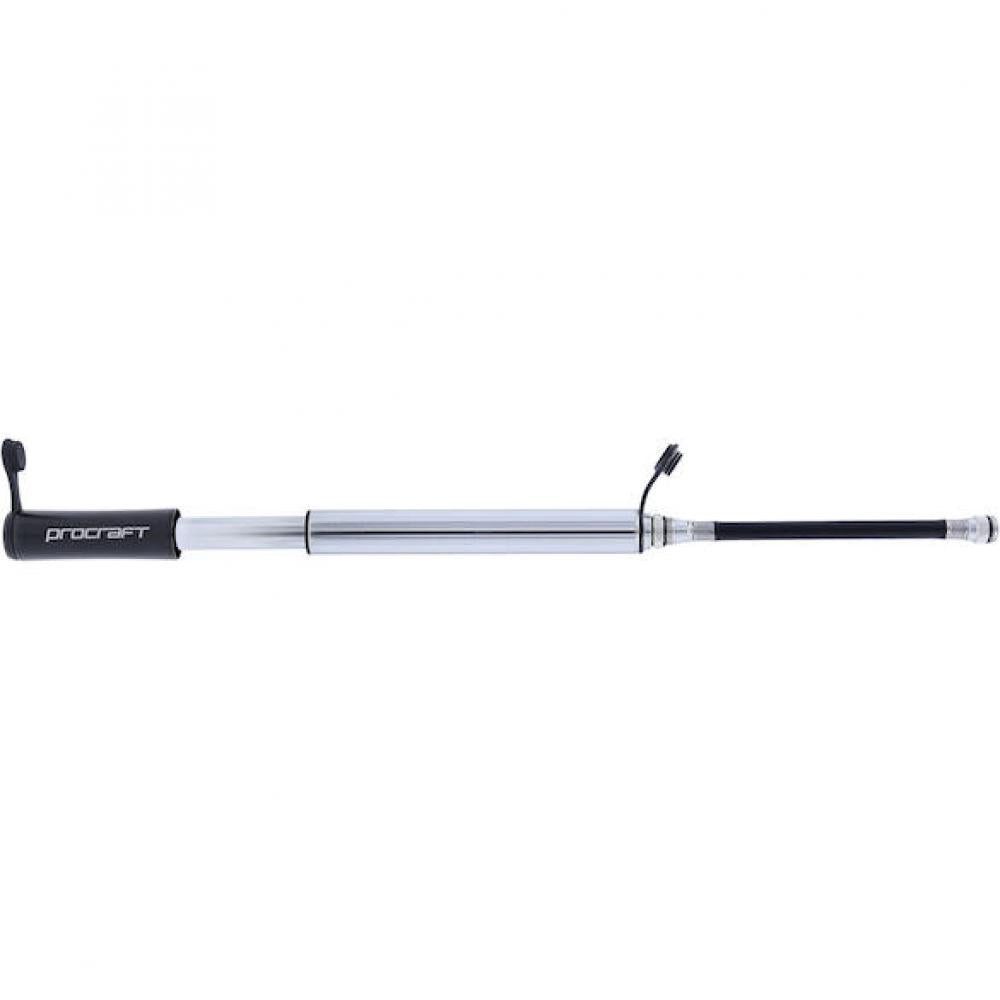 Procraft Fahrradpumpe Procraft Minipumpe Thruster HP Ultimate CNC 185 mm Schwarz-silber - ul