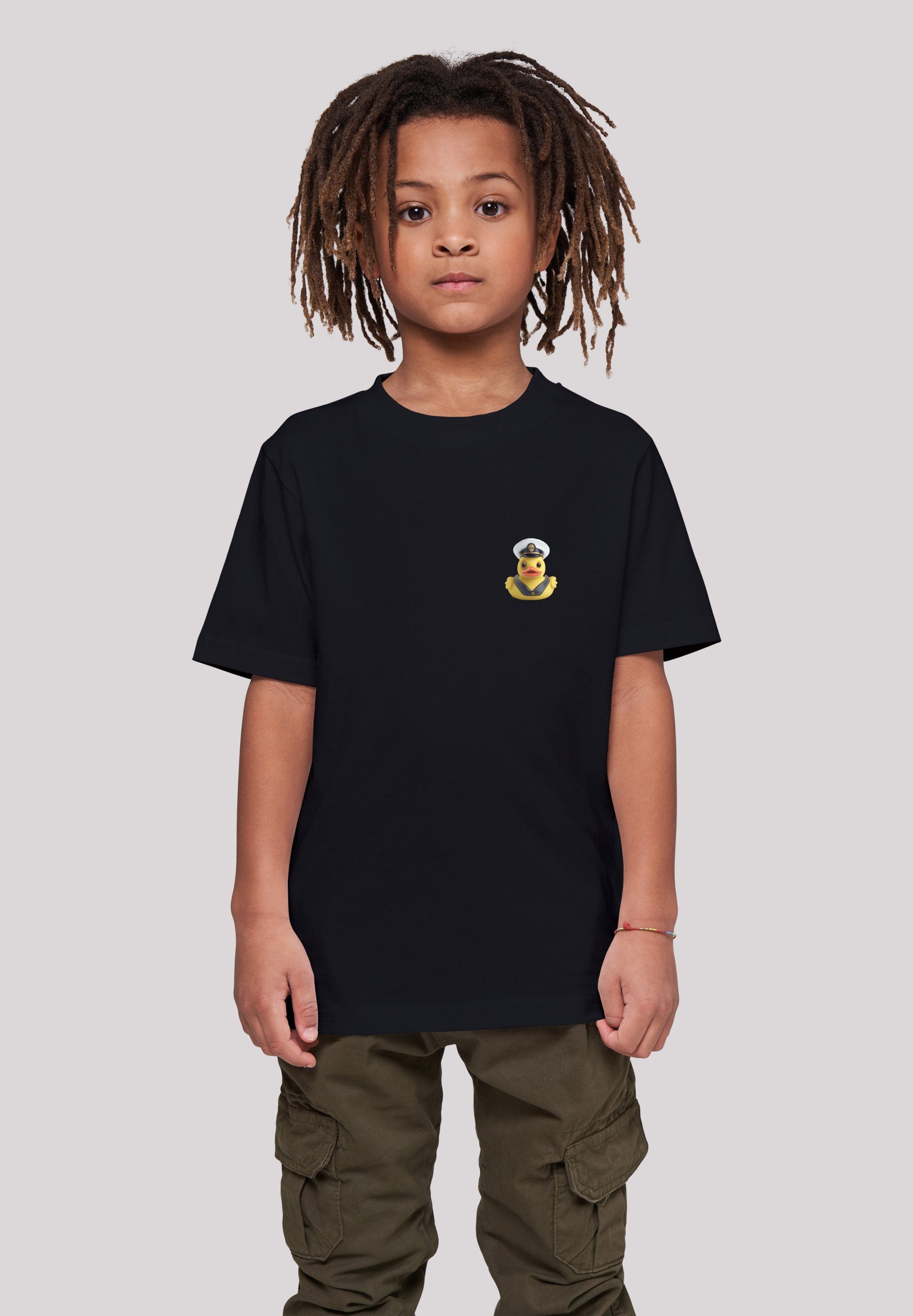 F4NT4STIC T-Shirt Rubber Duck Captain TEE UNISEX Print schwarz