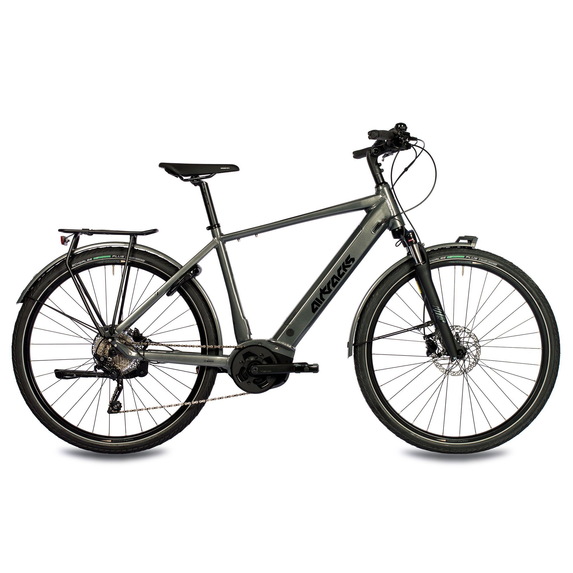 Airtracks E Bike Trekkingrad 28 Zoll Herren E Bike BOSCH Trekking NOVA PERFORMANCE LINE 500 Wh 10 Gang Kettenschaltung Mittelmotor 500 Wh Trekking Fahrrad SHIMANO DEORE RD T6000 SGS 52cm 56cm 60cm 202...