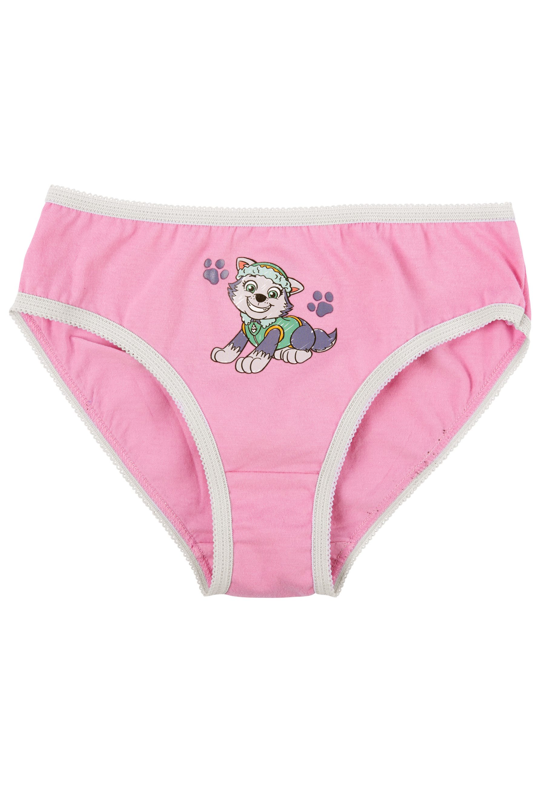 United Labels® Panty Paw Patrol Panty für Mädchen - Unterhose Slip Rosa/Grau (4er Pack)