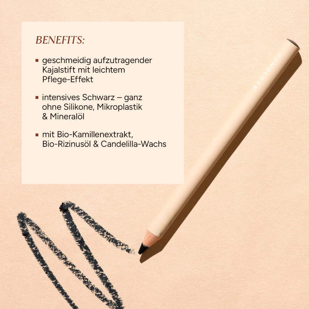 JUNGLÜCK Kajal Kajal - Schwarz, mit Pflege-Effekt, 1-tlg., Betont deine Augen & wirkt leicht pflegend