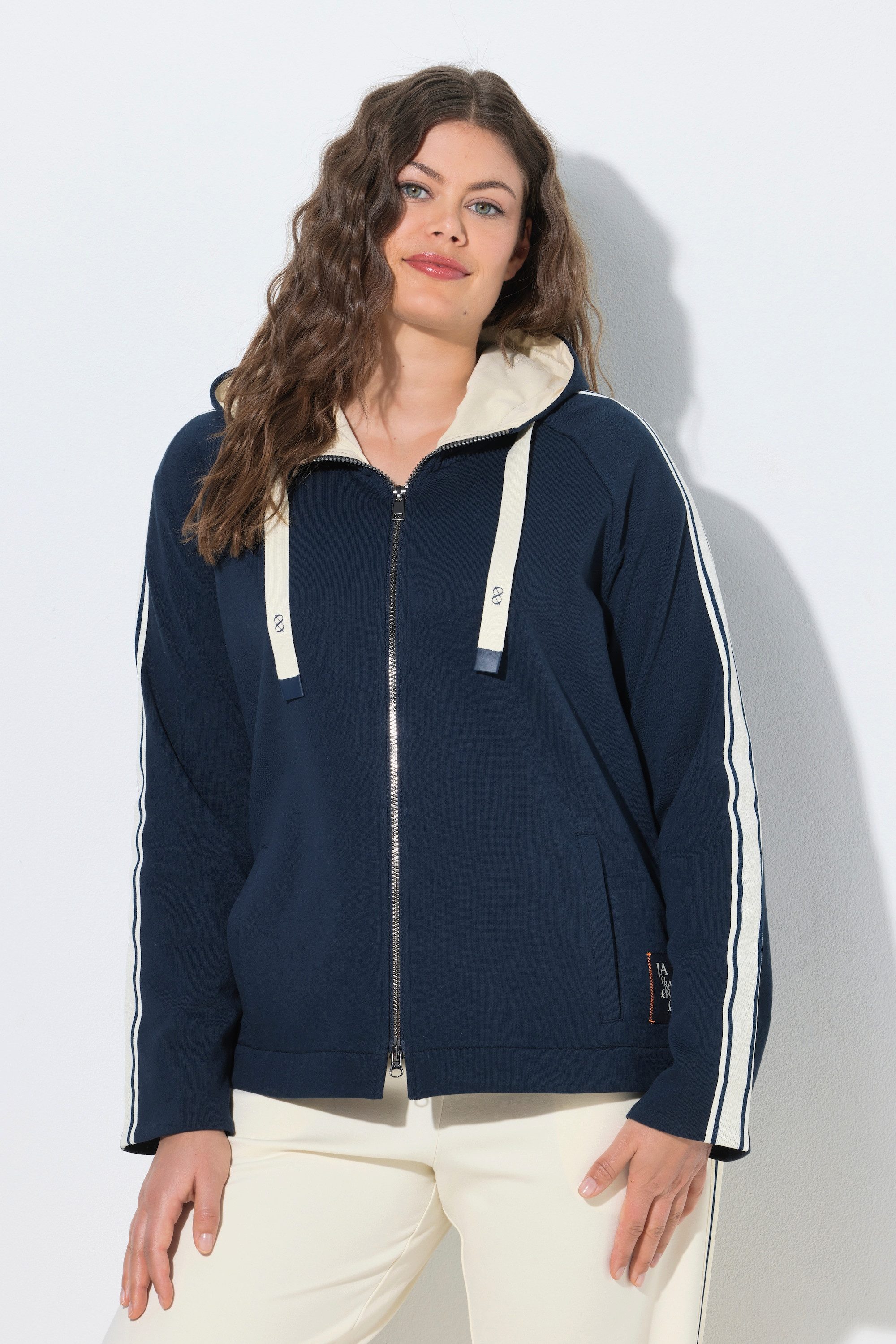 Laurasøn Sweatjacke Sweatjacke Kapuze Vokuhila