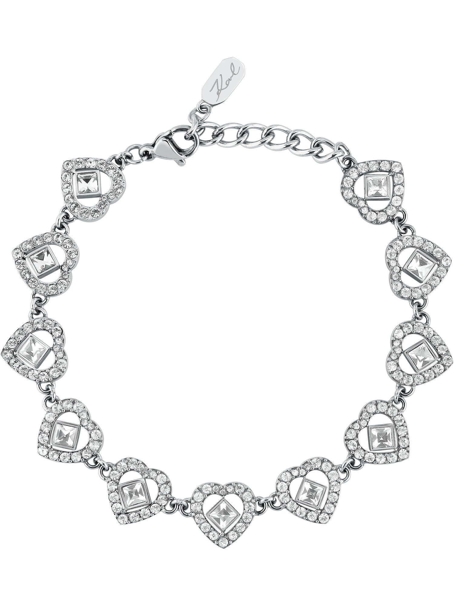 KARL LAGERFELD Armband Karl Lagerfeld Damen-Armband Edelstahl Kristall, Crystals