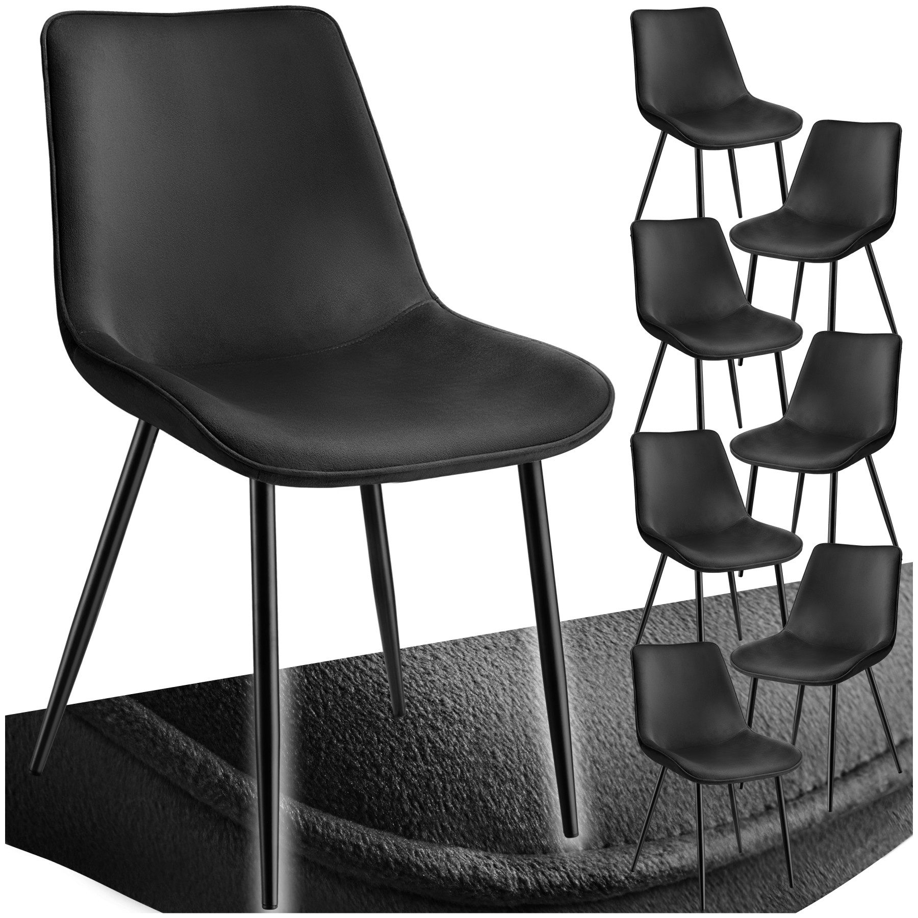 tectake Esszimmerstuhl Set Stuhl (Set, 8 günstig online kaufen