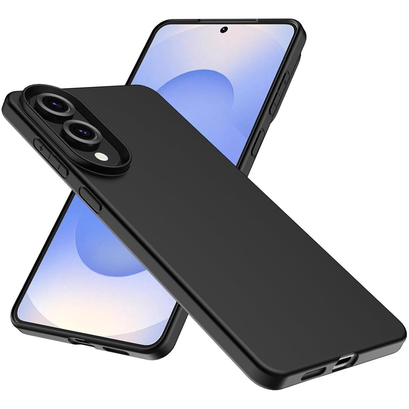 CoolGadget Handyhülle Black Series Handy Hülle für Samsung Galaxy S25 Edge 6,66 Zoll, Edle Silikon Schlicht Robust Schutzhülle für Samsung S25 Edge Hülle