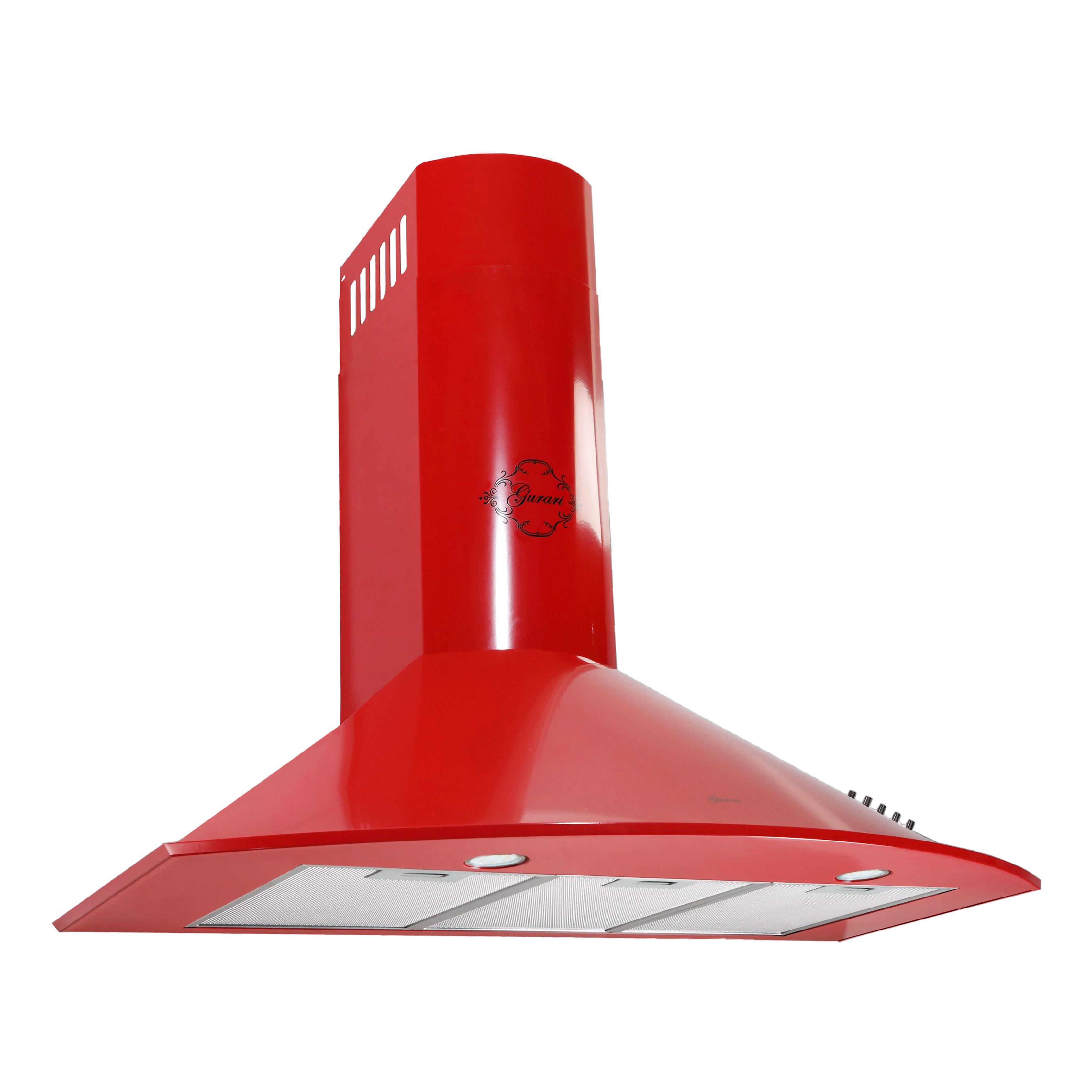 GURARI Wandhaube GCH C 046 RD 9 N Dunstabzugshaube 90 cm, Rot, Abluft/Umluft GCH C 046 RD 9 N Dunstabzugshaube 90 cm, Rot, Abluft/Umluft