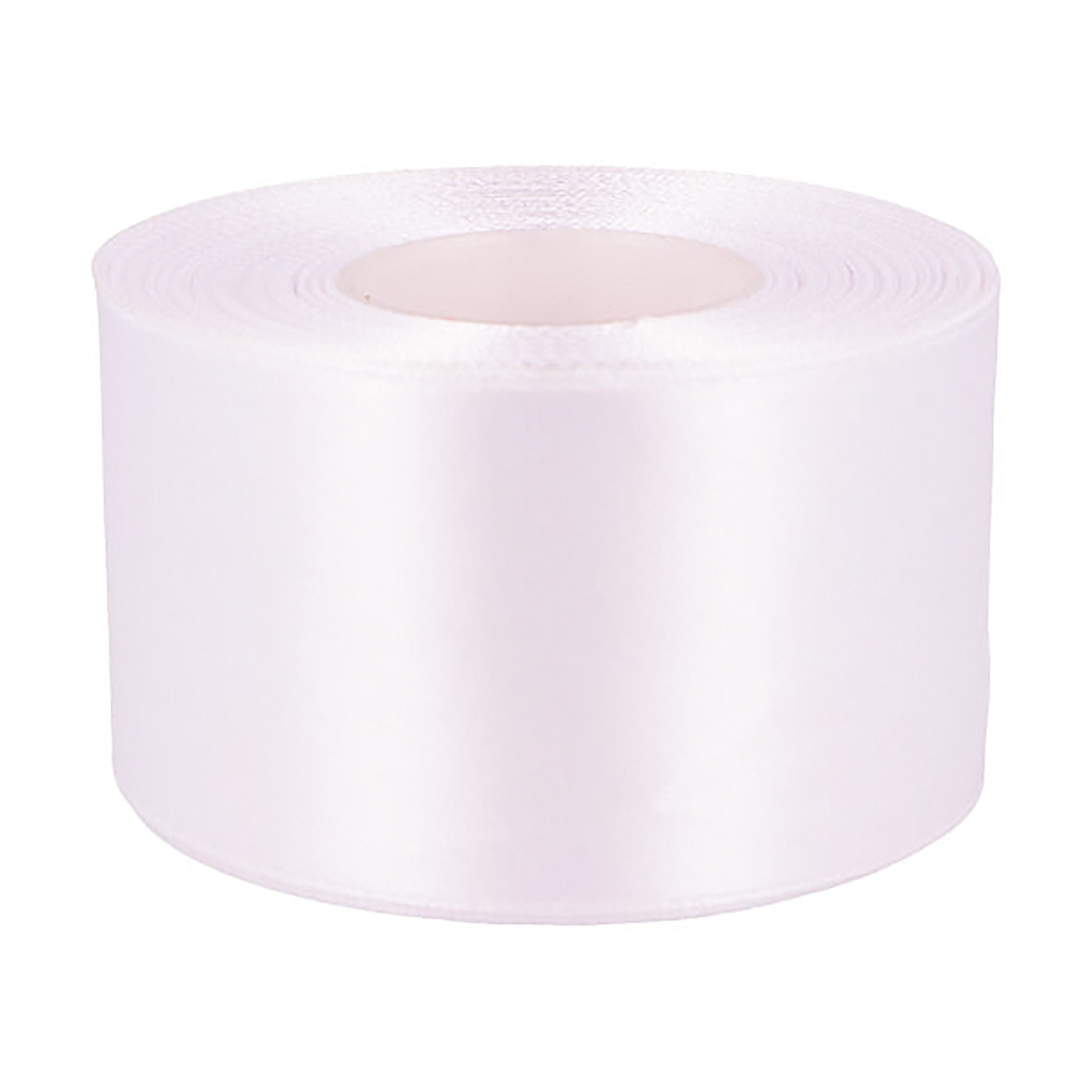 maDDma Satinband 27m Satinband 50mm Geschenkband Dekoband Verpackungsband, optical white