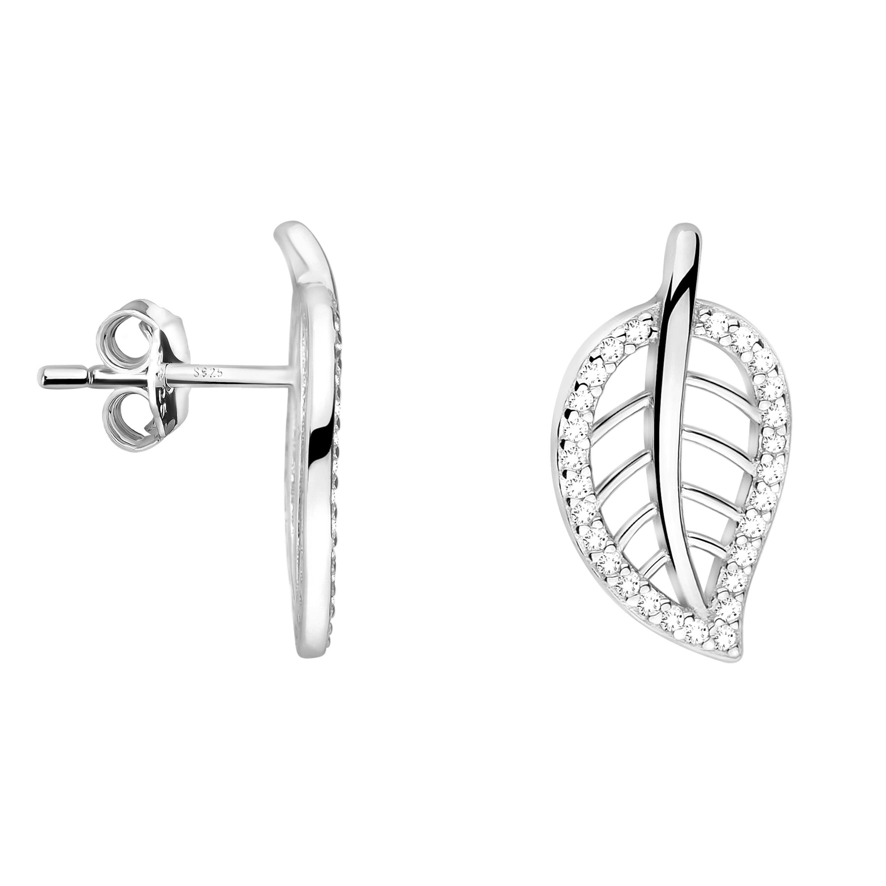 Sofia Milani Paar Ohrstecker Blatt, 925 Silber Damen Schmuck - E2184 günstig online kaufen
