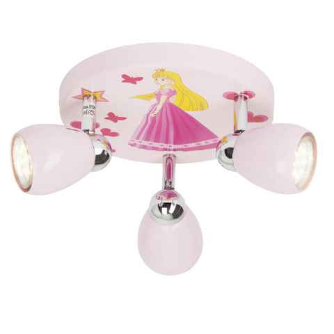 Brilliant Nachtlicht "Princess" 3-flammig, Metall, rosa, 3W, warmweiß, 250lm, L145mm, warmweiß