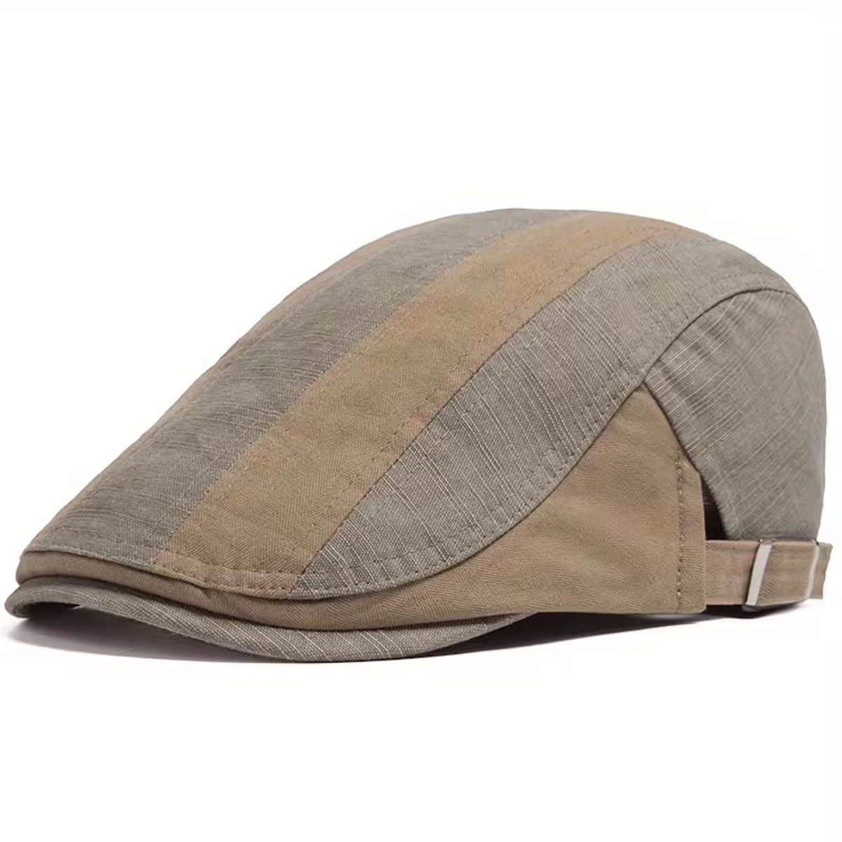 Sporty Flat Cap Gatsby Retro Patchwork Schirmmütze mit Schirm Schiebermütze