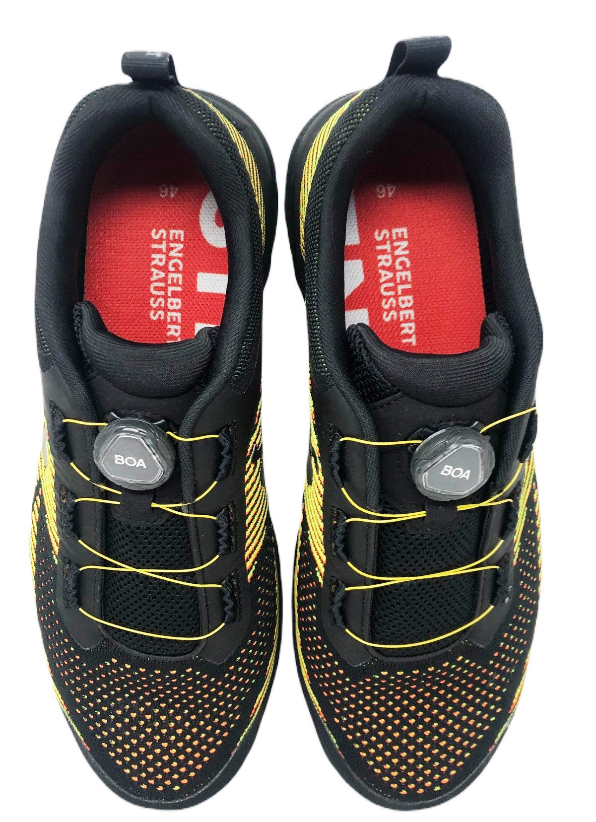 Engelbert Strauss S1 Sicherheitshalbschuhe Tegmen IV schwarz/gelb/orange mit Alu-Kappe Sicherheitsschuh Aluminium Schutzkappe 200 Joule