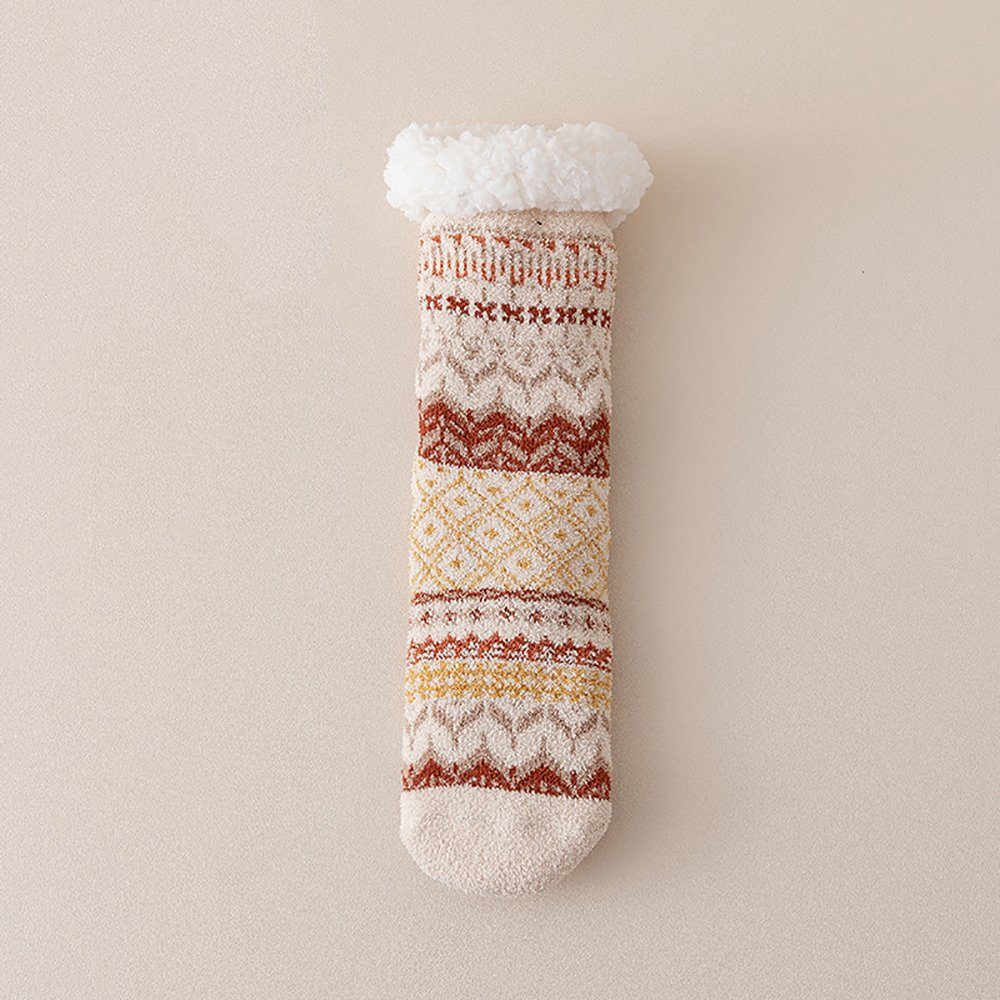 L.Ru UG Strümpfe Warme, verdickte Damensocken für Herbst und Winter (1-Paar) Atmungsaktive, schweißabsorbierende Frottee-Socken für Damen