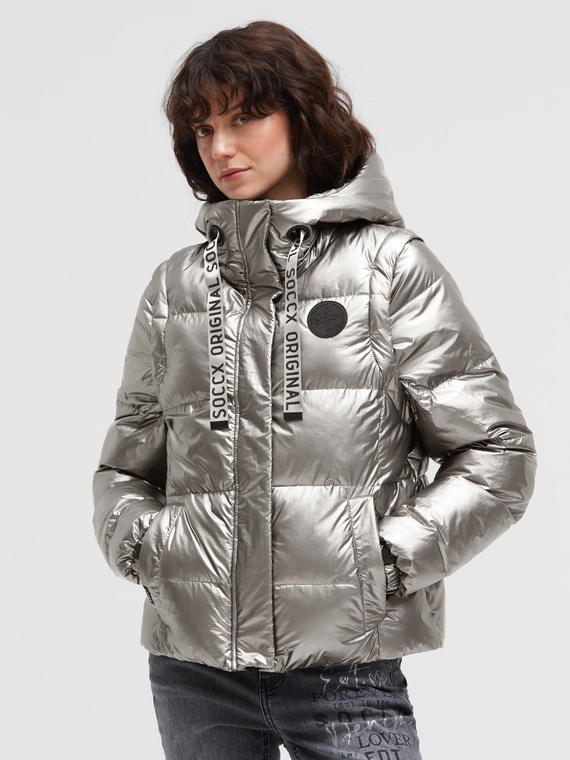 SOCCX Winterjacke mit abnehmbaren Ärmeln