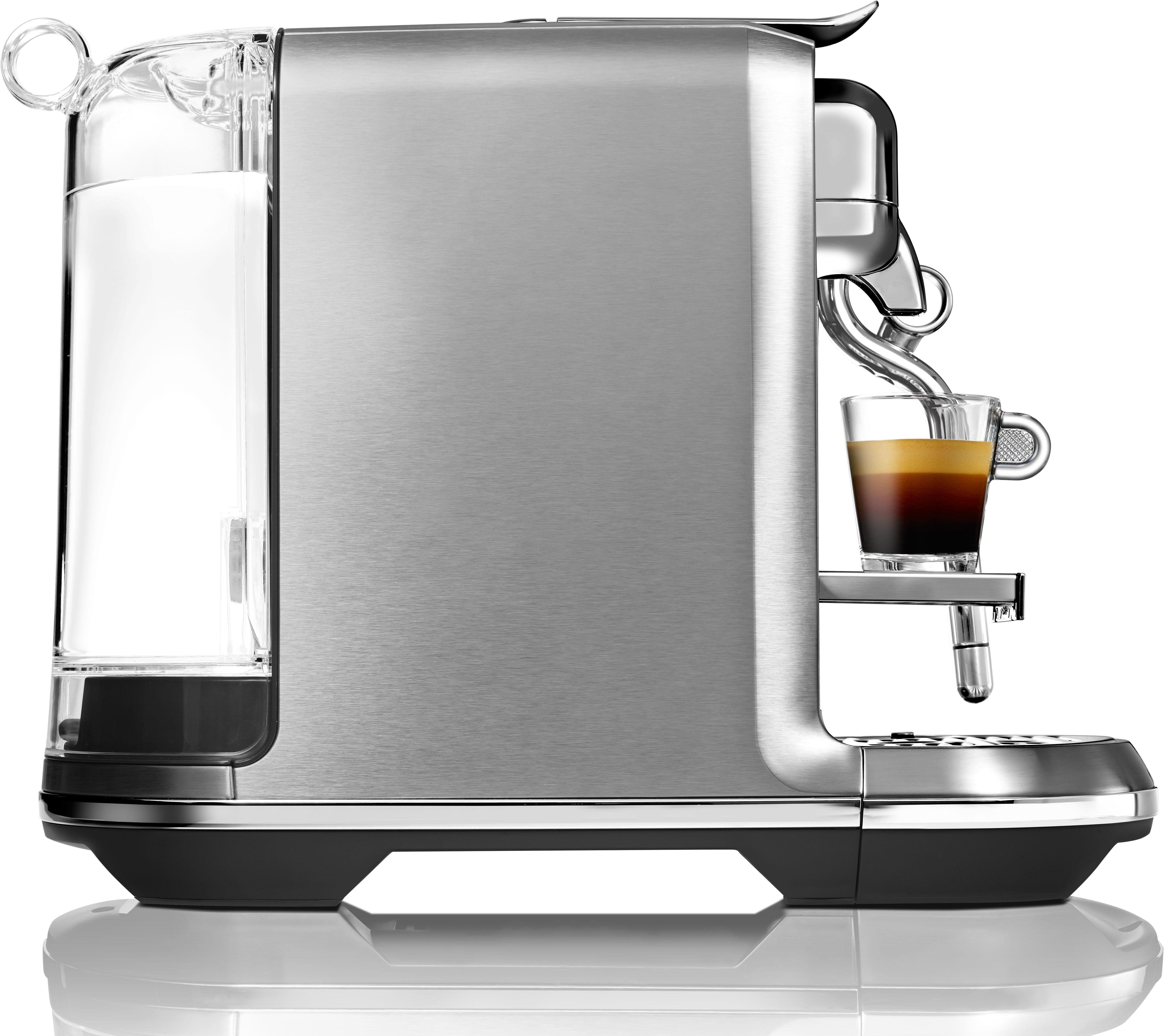 Nespresso Kapselmaschine inkl. 14 SNE800 Creatista mit Willkommenspaket Kapseln Edelstahl-Milchkanne, mit Plus
