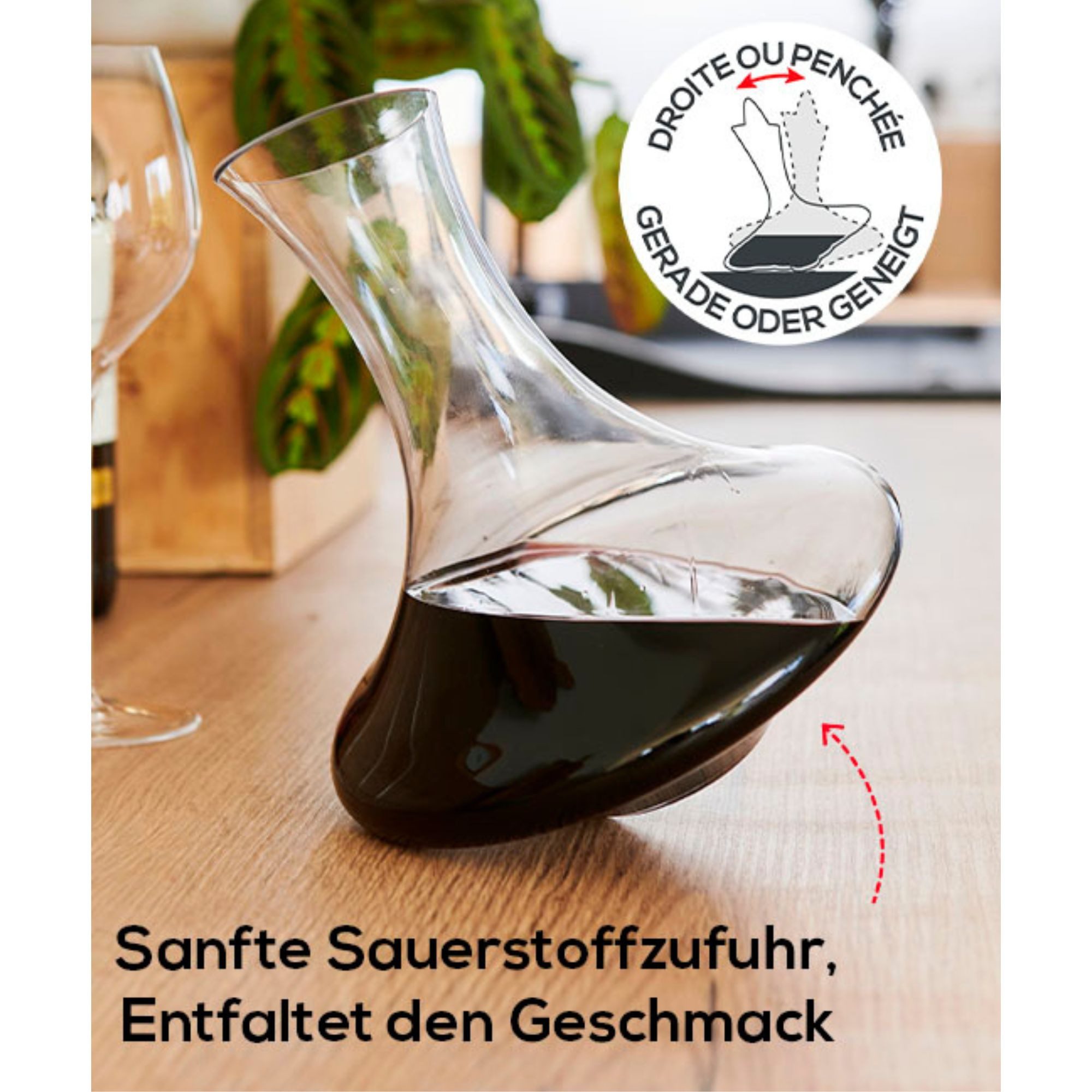 PEUGEOT Sommelier-Set Geschenkset WINE SERVICE Dekanter Reinigungskugeln Korkenzieher Wein