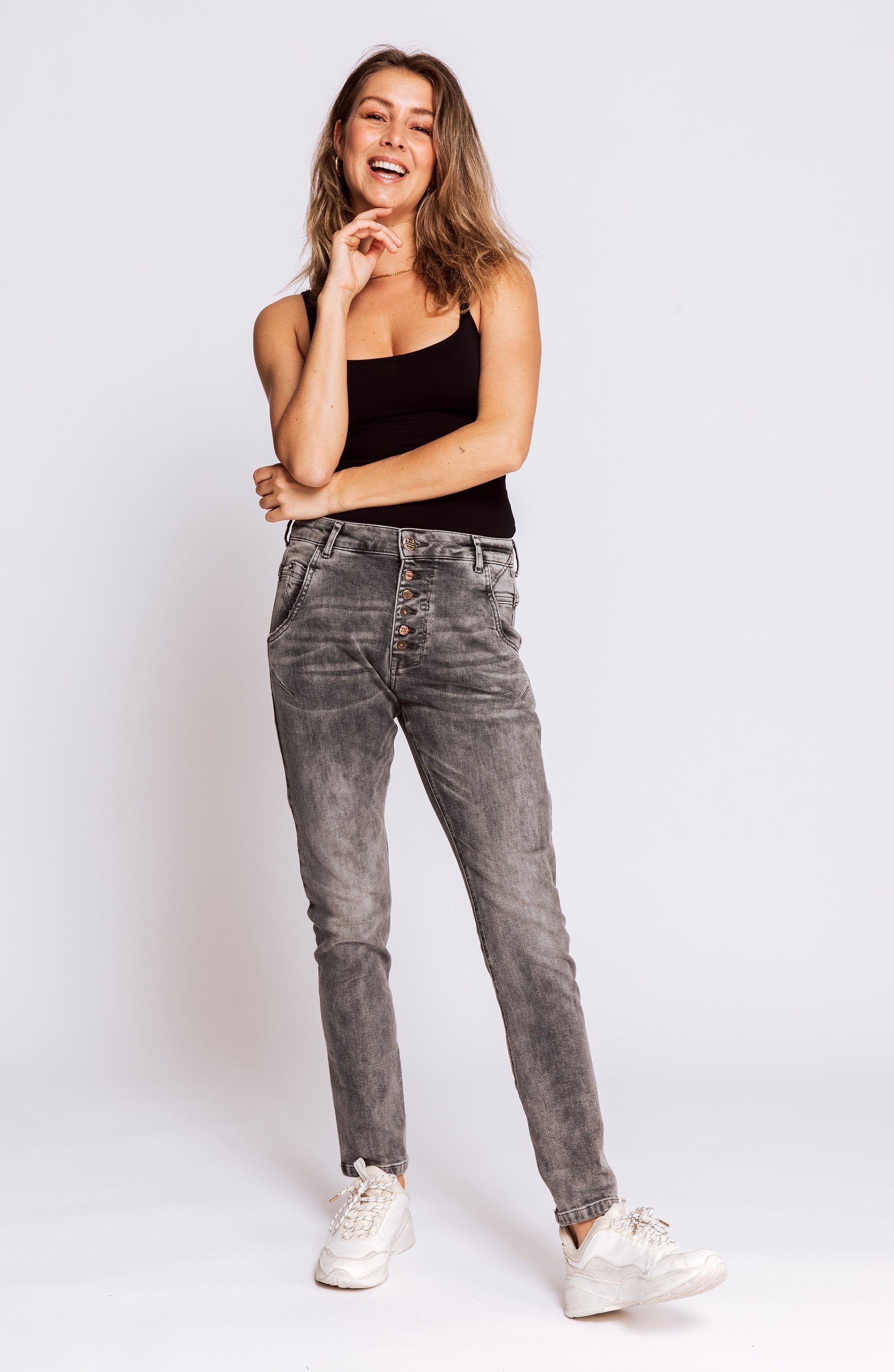Zhrill 7/8-Jeans Boyfriend Jeans AMY Grey günstig online kaufen