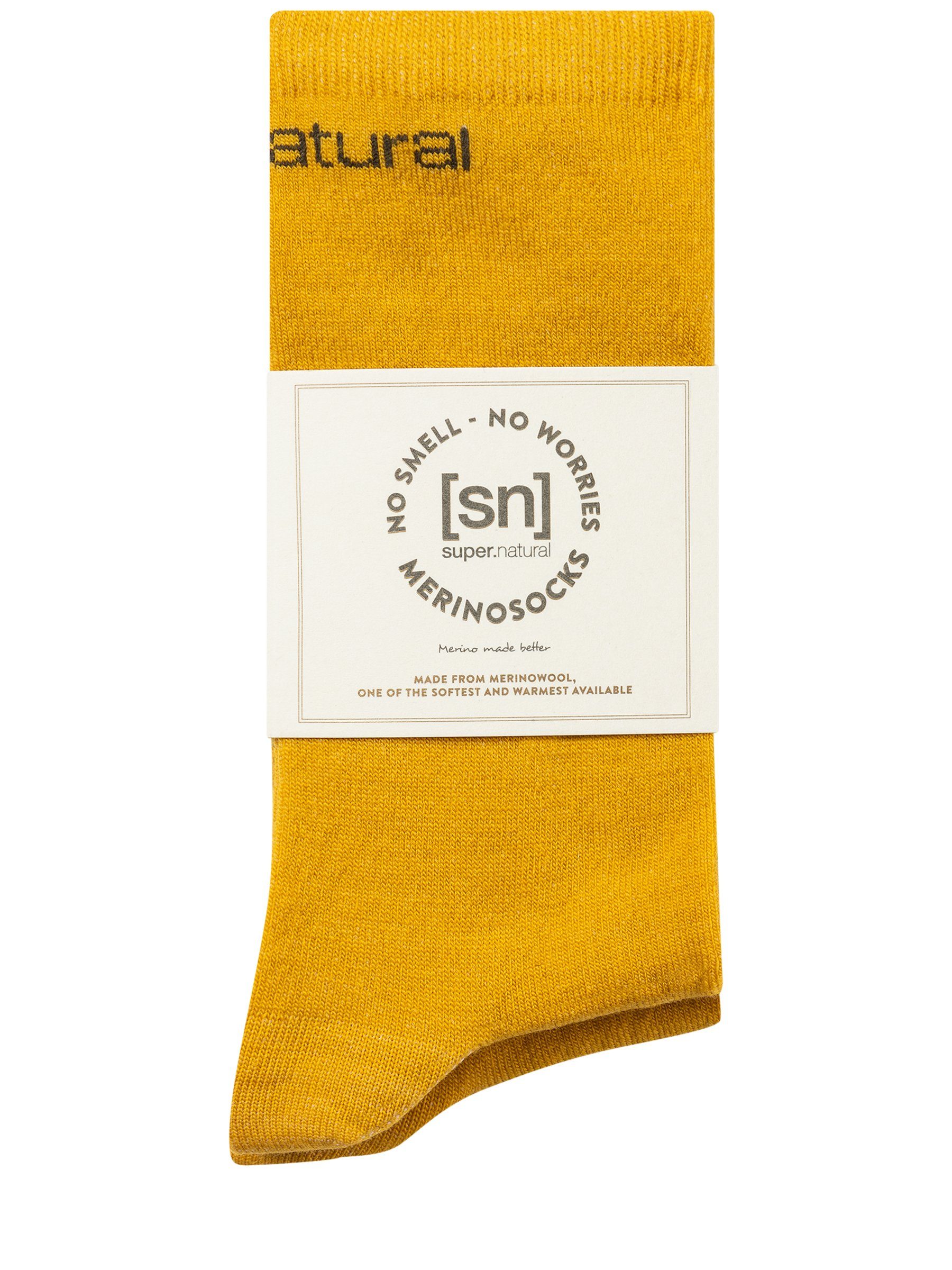 DAY ALL Maiz/Olive SN smell-no Night Merino-Materialmix Sportsocken SOCKS Socken (2-Paar) Merino SUPER.NATURAL worries, No