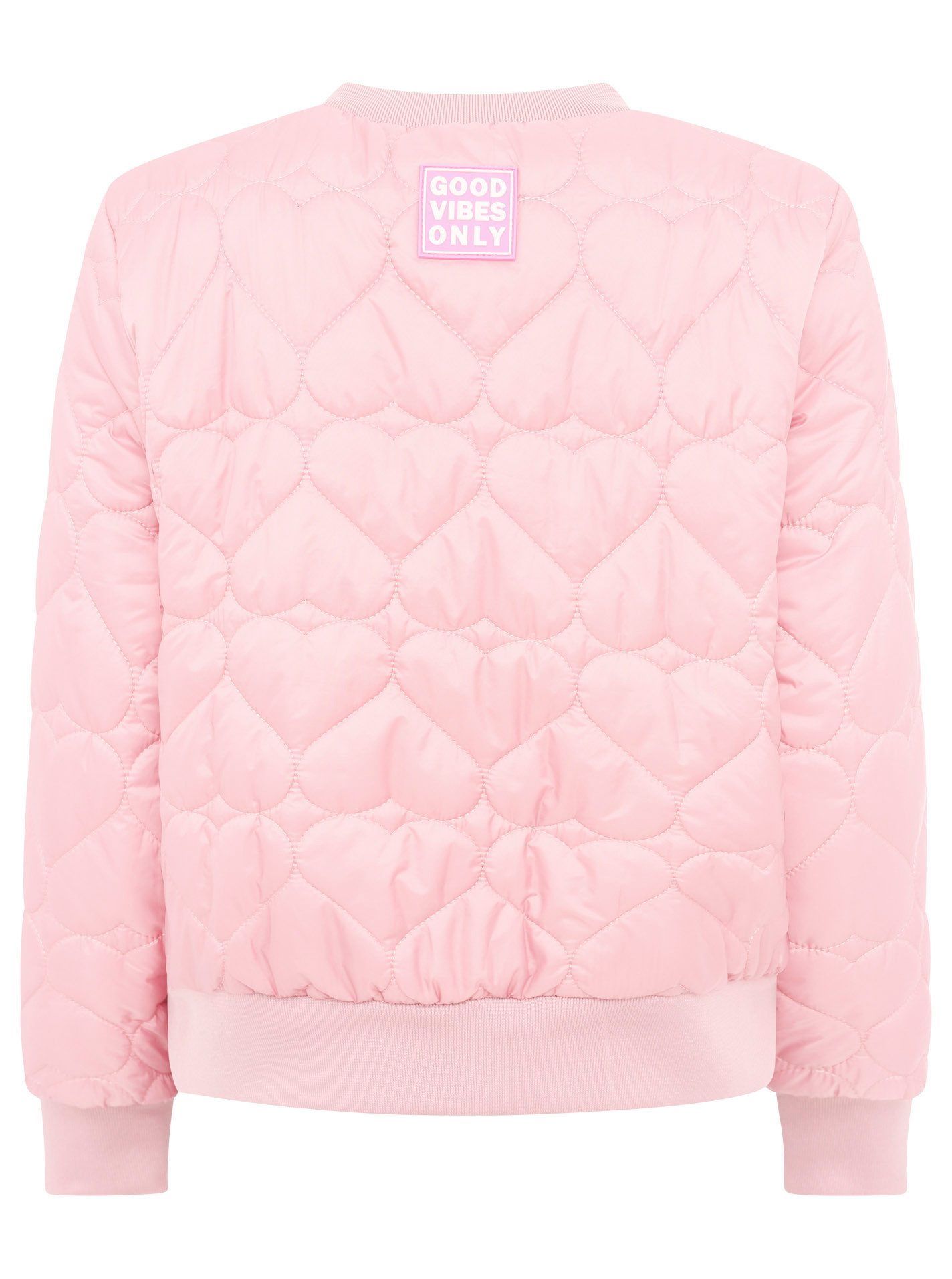 Zwillingsherz Bomberjacke "Be Happy" modisch, Kontrastdetails, regular fit, langärmelig, mit Herzsticker
