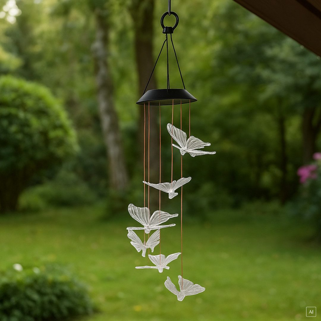 abc HOME LED Gartenleuchte Schmetterlinge, LEDs, Solarpanel, Lichtsensor, Farbwechsel, LED fest integriert