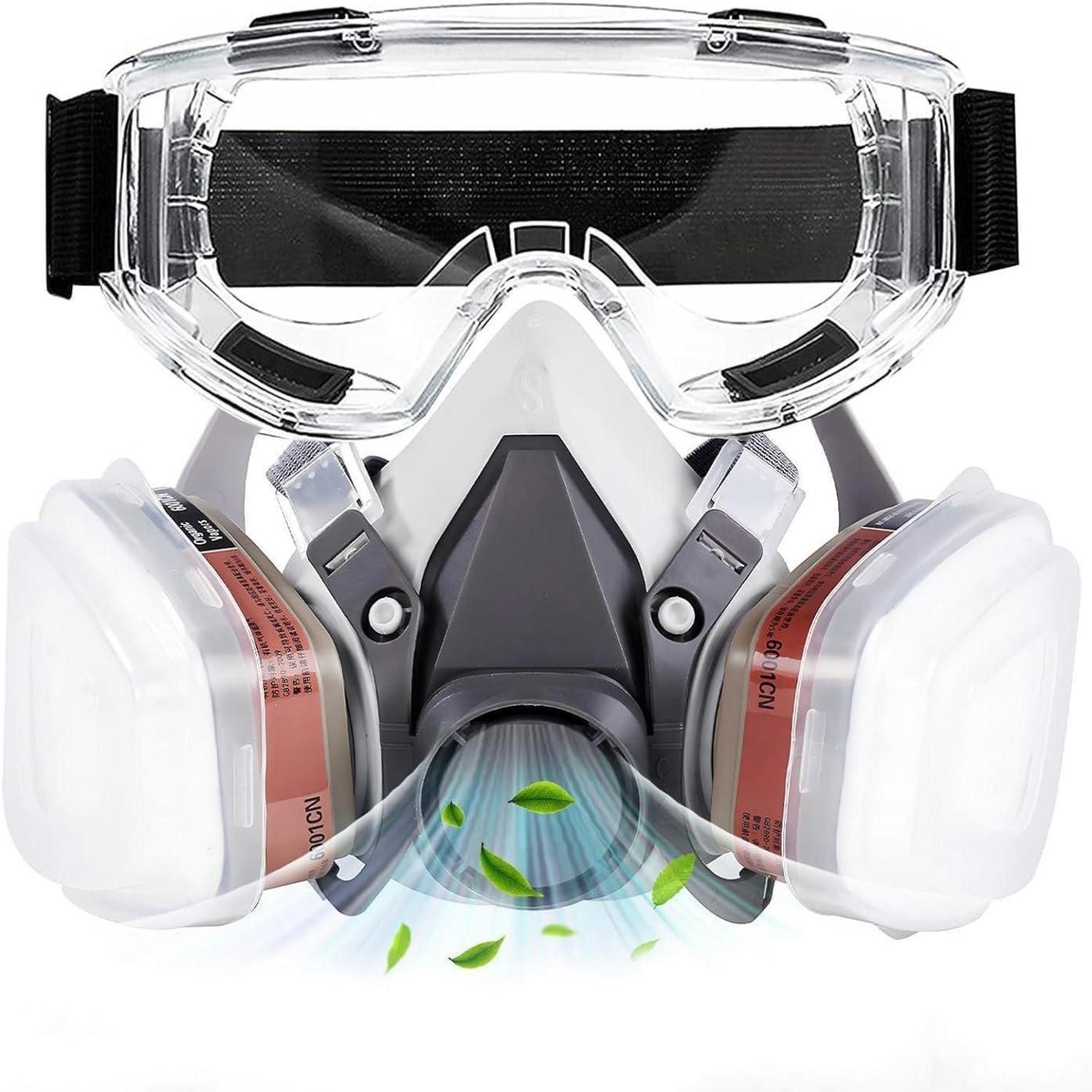 LuxusKollektion Filtrierende Halbmasken FFP2 Atemschutzmaske Halbmaske Filter Schutzbrille Staub Weiß