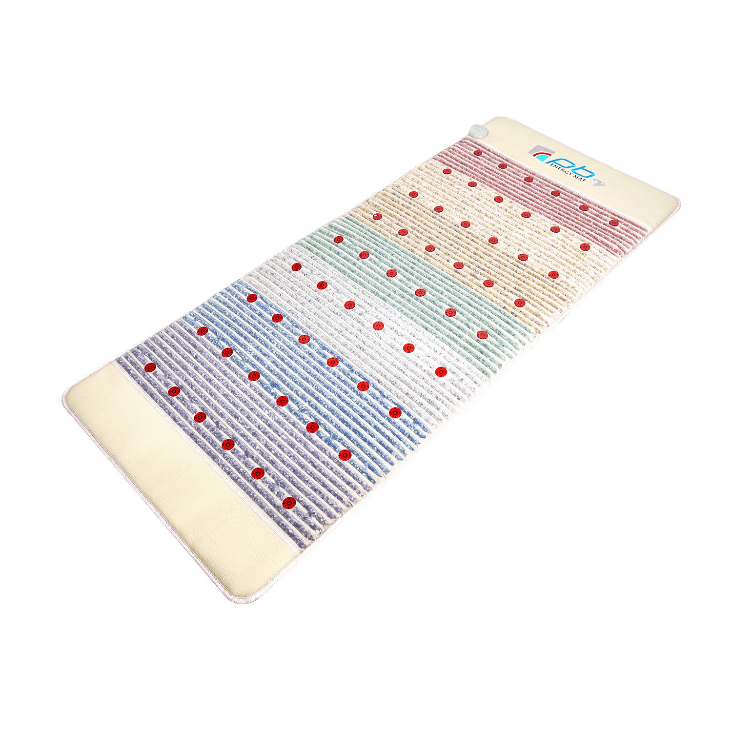 pb Energy Mat Massagematte Kristallmatte Premium 3 mit TENS Anwendung Elektroden Pads, Erleben Sie die Premium 3 Kristallmatte von pb Energy Mat neu 7-tlg., 3 Digitale Displays, 18 Schichten, 54 Rotlicht Photonen in 660nm und 850nm mit weicher Auflage