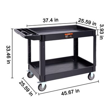 VEVOR Servierwagen Servierwagen 249kg Tragfähigkeit Abräumwagen 116x65x85cm Servicewagen