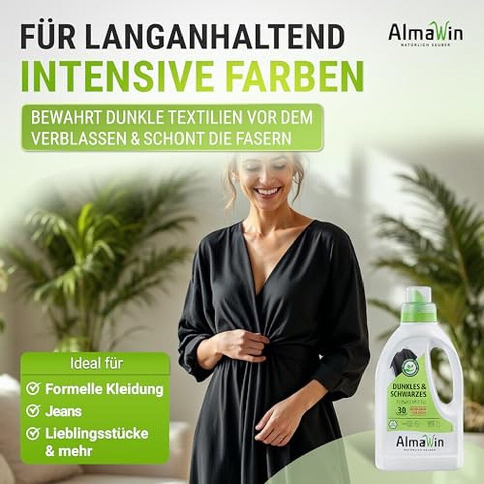 Almawin AlmaWin Waschmittel Schwarze Wäsche Flasche, 1 er