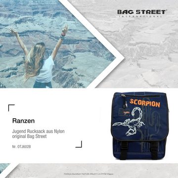 BAG STREET Schulranzen Bag Street Kinder Sporttasche Rucksack, Ranzen, Businessrucksack Nylon, navy (blau) ca. 30cm x ca. 38cm