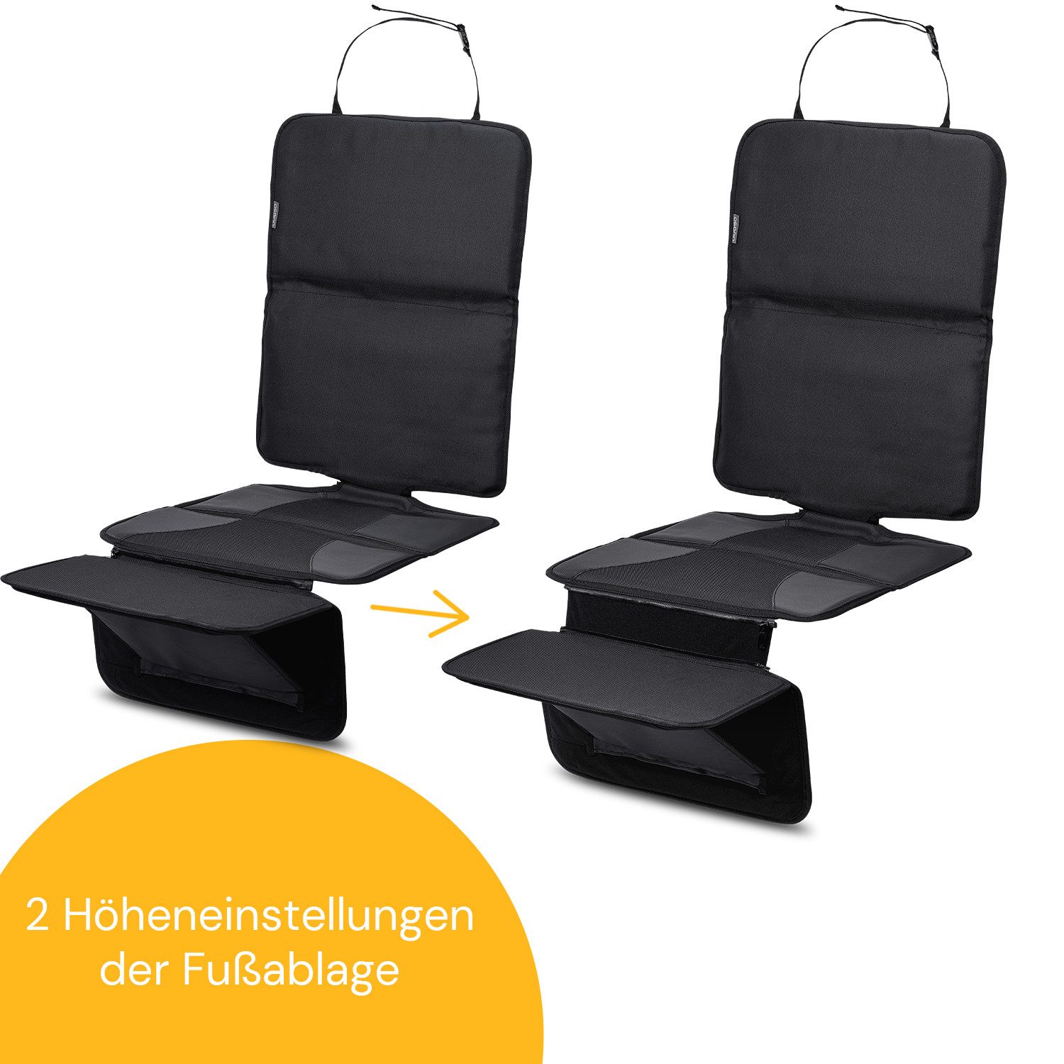 Osann Kindersitzunterlage Feetup mit Fußstütze, Autositz Schutzunterlage inkl. Fußablage