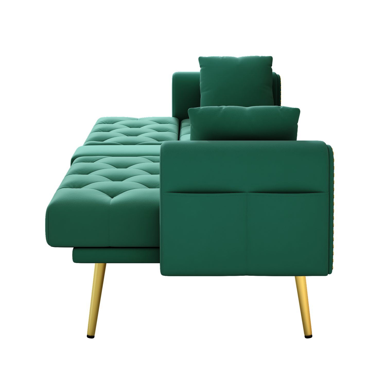 ANYSUN Schlafsofa Doppelt ausklappbares Schlafsofa mit Liegefunktion, drei verstellbaren Neigungswinkeln und Getränkehalter., Geeignet für Wohnzimmer, Schlafzimmer, Heimkino oder Gästezimmer.