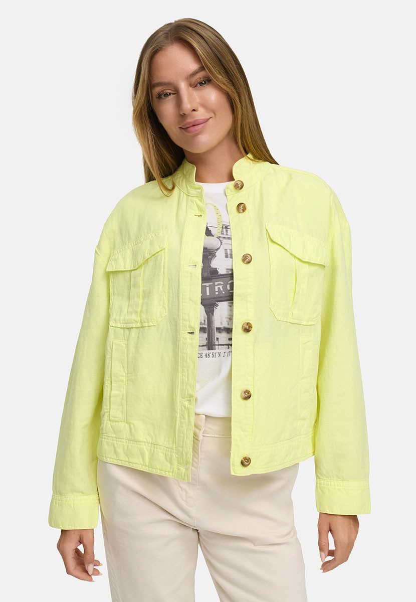 CATNOIR Jeansjacke Catnoir Damen Jacke Stehkragen - gelb (1-St)
