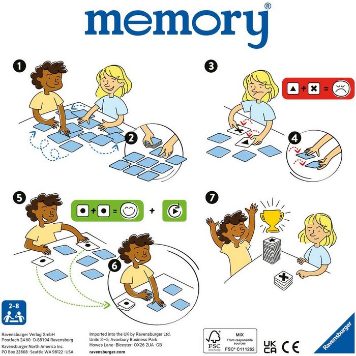 Ravensburger Spiel Kinderspiel memory® Paw Patrol Made in Europe; FSC® - schützt Wald - weltweit UB11240