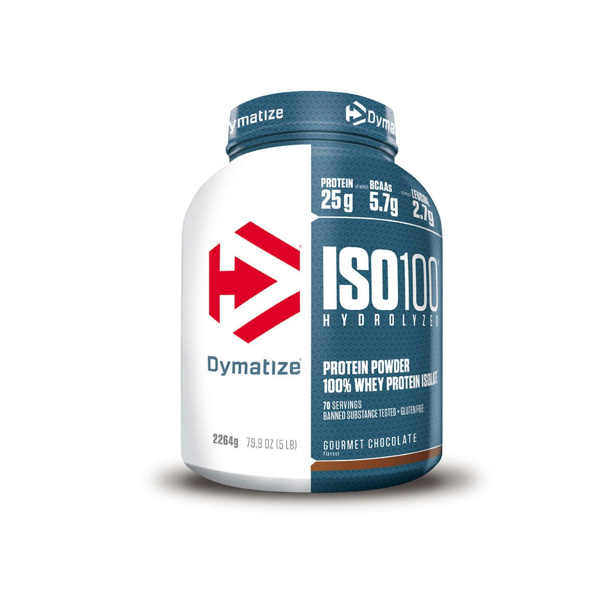 Dymatize Whey Protein Pulver Shake Eiweiß ISO 100 Gourmet Chocolate 2264 g Pulver, 2264 g