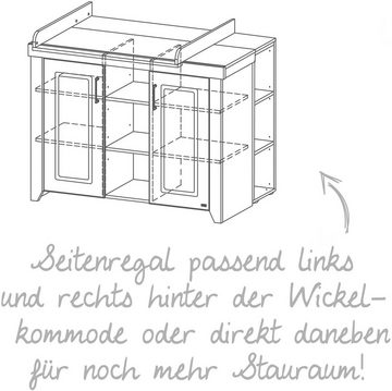 roba® Babyzimmer-Komplettset Felicia, (Set, 3-St., Kinderbett, Wickelkommode, Kleiderschrank), mit Kinderbett, Schrank und Wickelkommode