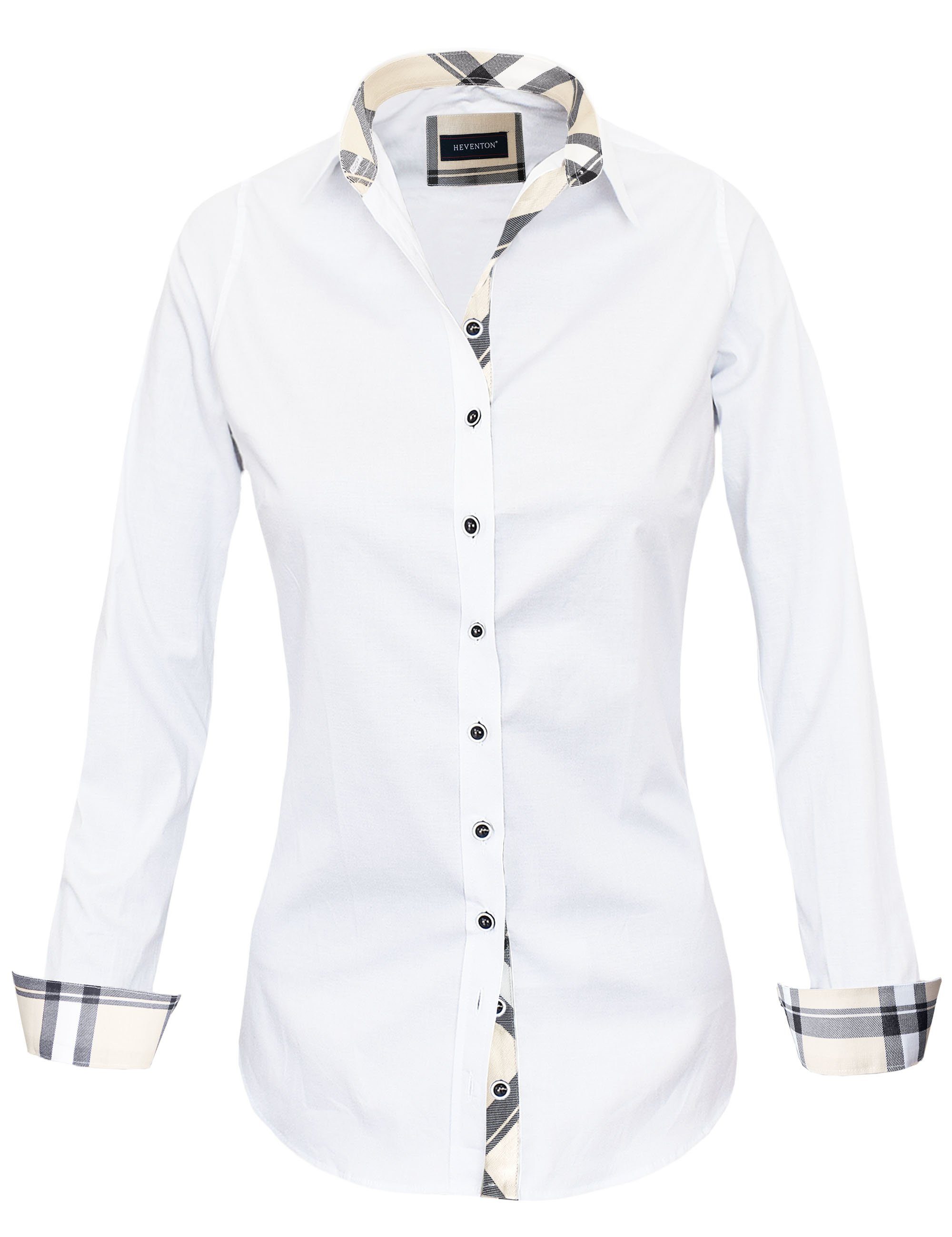 HEVENTON Hemdbluse aus reiner Baumwolle