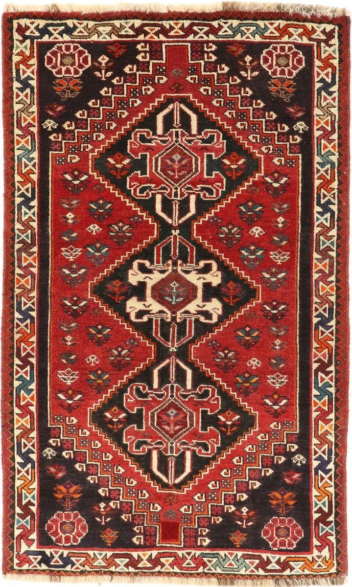 Orientteppich Shiraz 90x147 Handgeknüpfter Orientteppich / Perserteppich, Nain Trading, rechteckig, Höhe: 10 mm