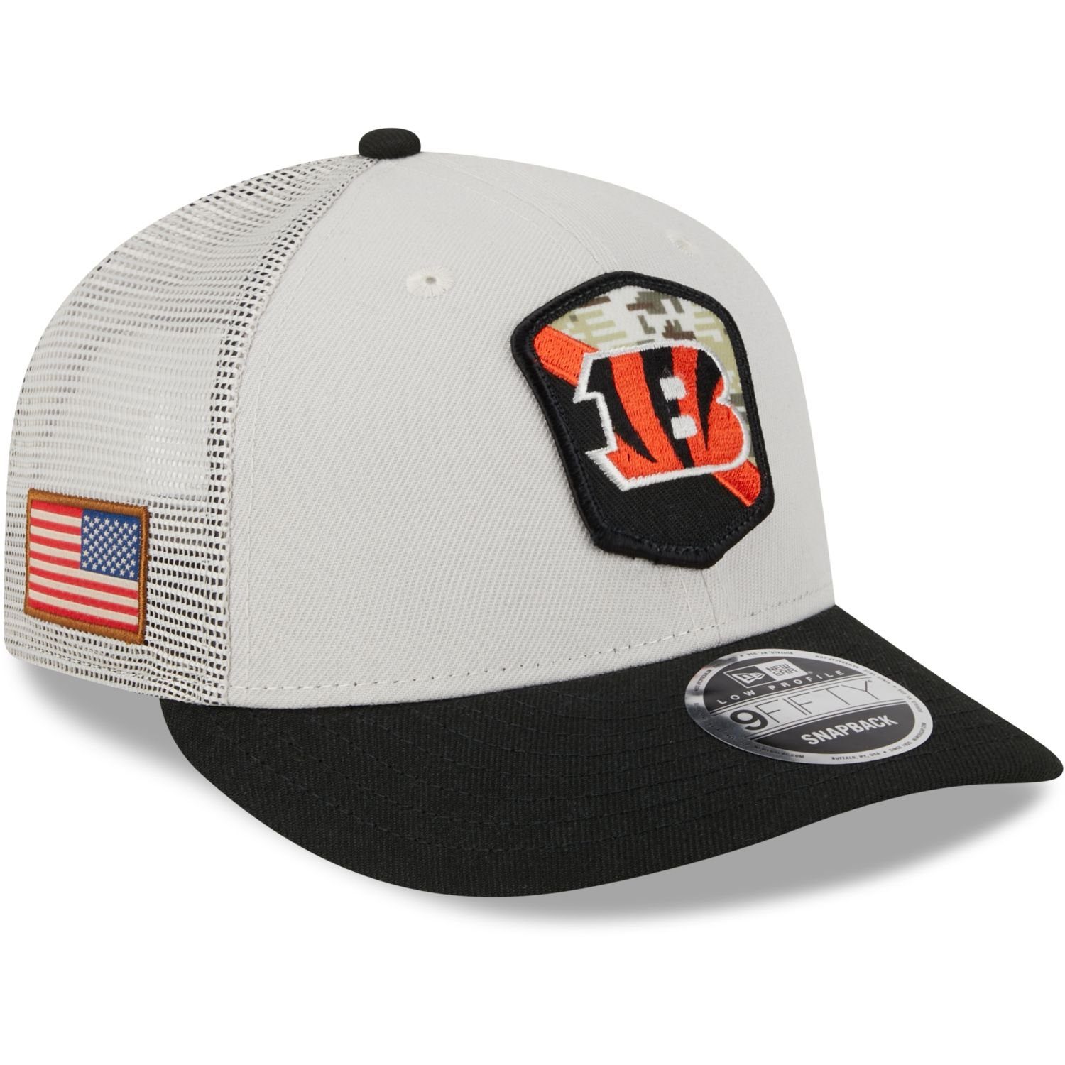 New Era Snapback Cap 9Fifty Low Profile Snap NFL Salute to Service Cincinnati Bengals