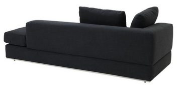 Casa Padrino Sofa Designer Sofa Schwarz Linksseitig 231 x 101 x H. 85 cm - Luxus Wohnzimmer Möbel