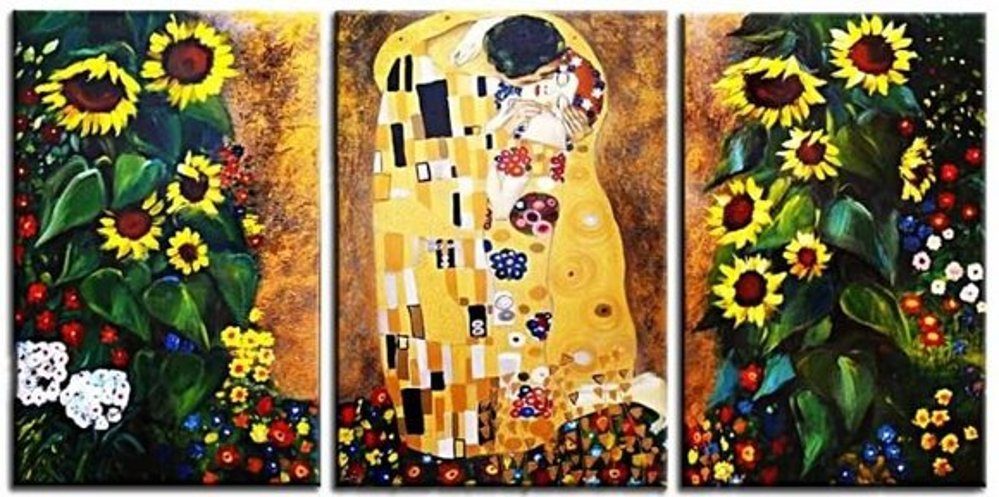 JVmoebel Gemälde Gustav Klimt »G01567«, Unikat, handgearbeitet jedes Bild ein