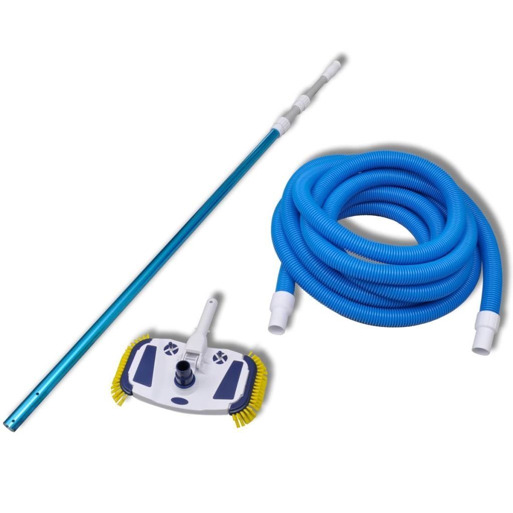 vidaXL Poolbodensauger Poolreiniger mit Teleskopstange und Schlauch vidaXL