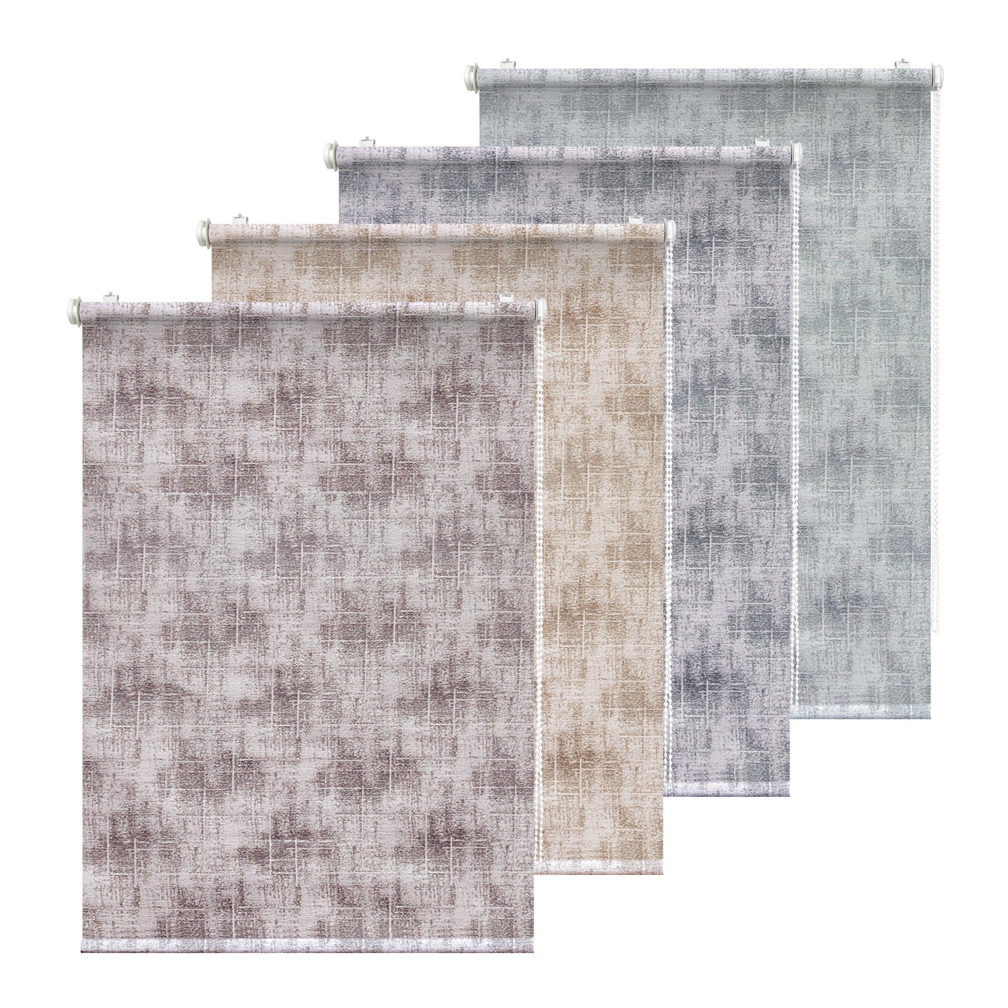 Doppelrollo Tageslichtrollo AVI,lichtdurchlässiges Rollo ohne Bohren, Rikmani, Klemm- oder Schraubmontage, Moderne Optik, Klemm- oder Schraubmontage, Sicht- und Sonnenschutz