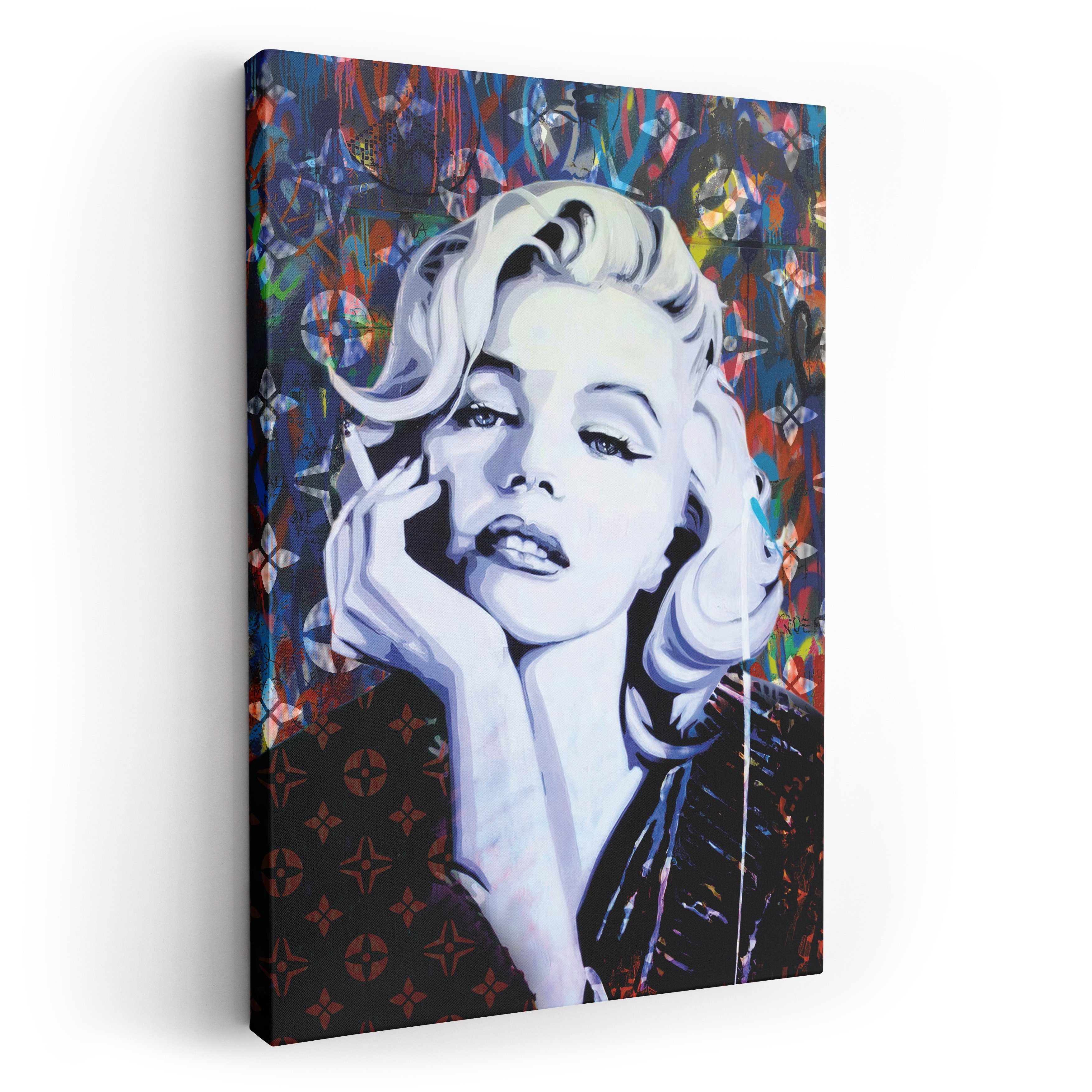 Monroe, Marilyn & Größen, Wandbild Wandbilder Premium ArtMind Wall 4 als Poster gerahmte Bild, Canva in Art, Leinwand