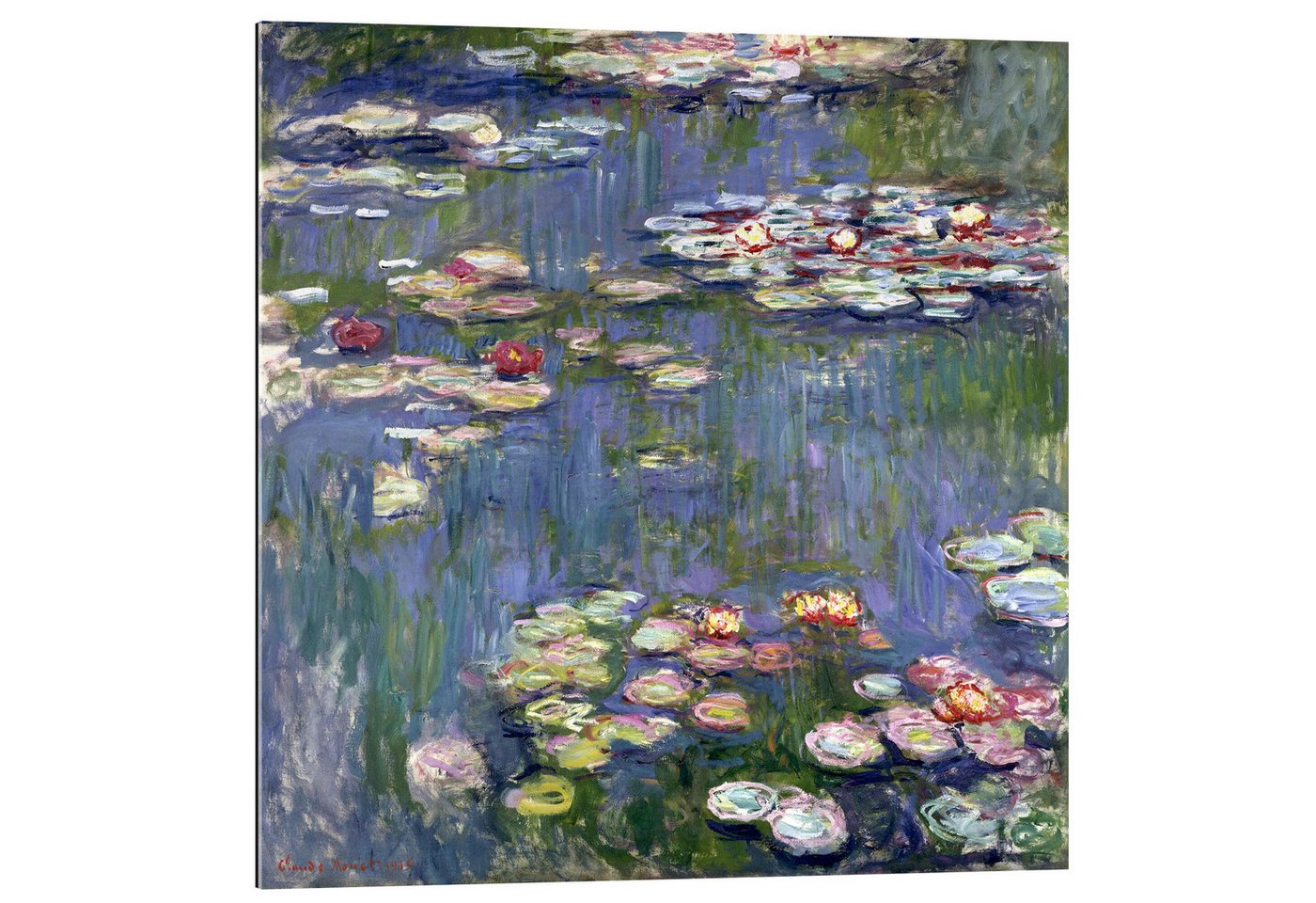 Posterlounge Wandbild Seerosen, 1916, Claude Monet, erhältlich als Poster, Leinwandbild, Wandsticker oder Acrylglasbild