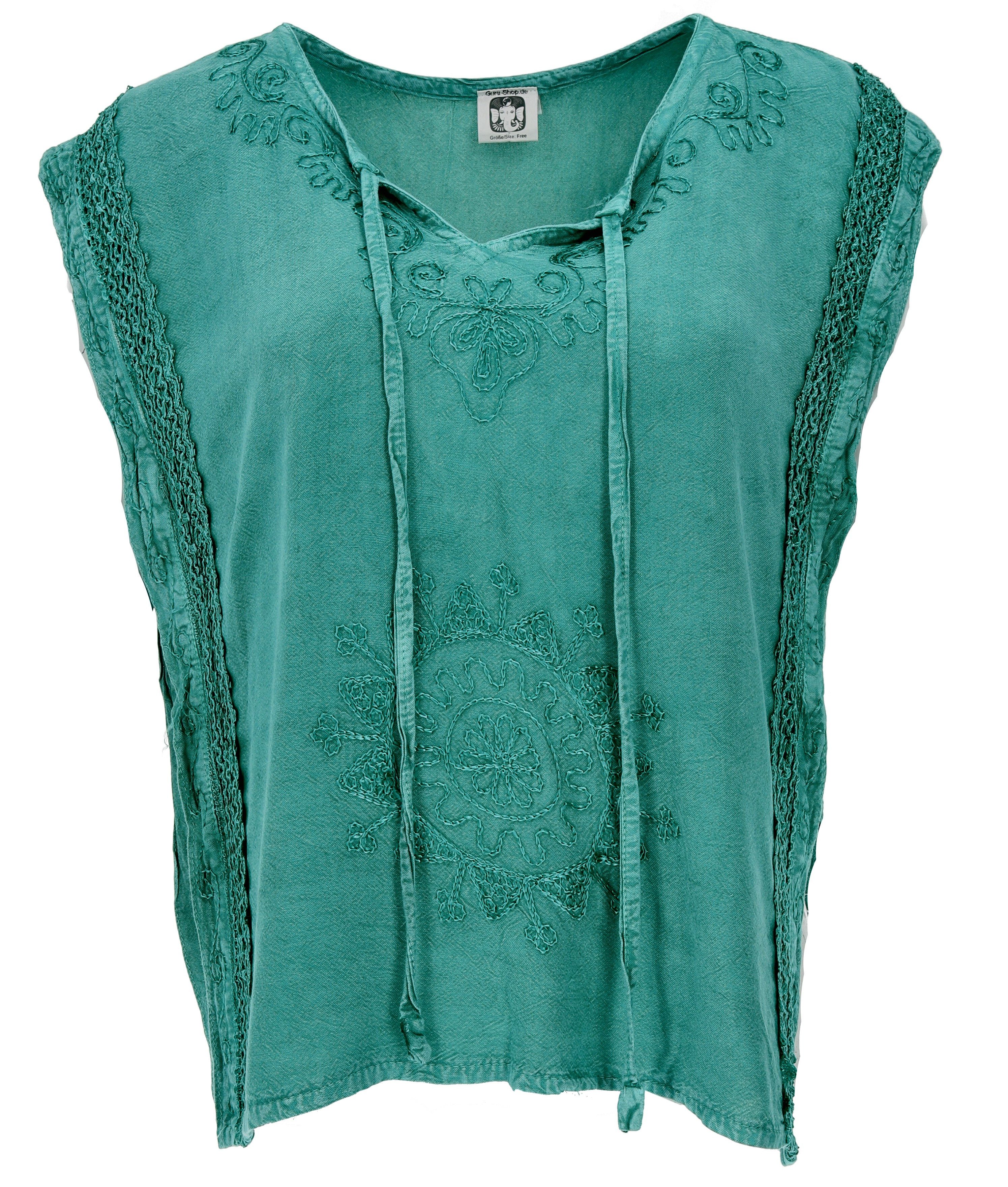 Guru-Shop T-Shirt Besticktes indisches Hippie Top, Boho chic.. Festival, Ethno Style, alternative Bekleidung – Bild 3 von 5