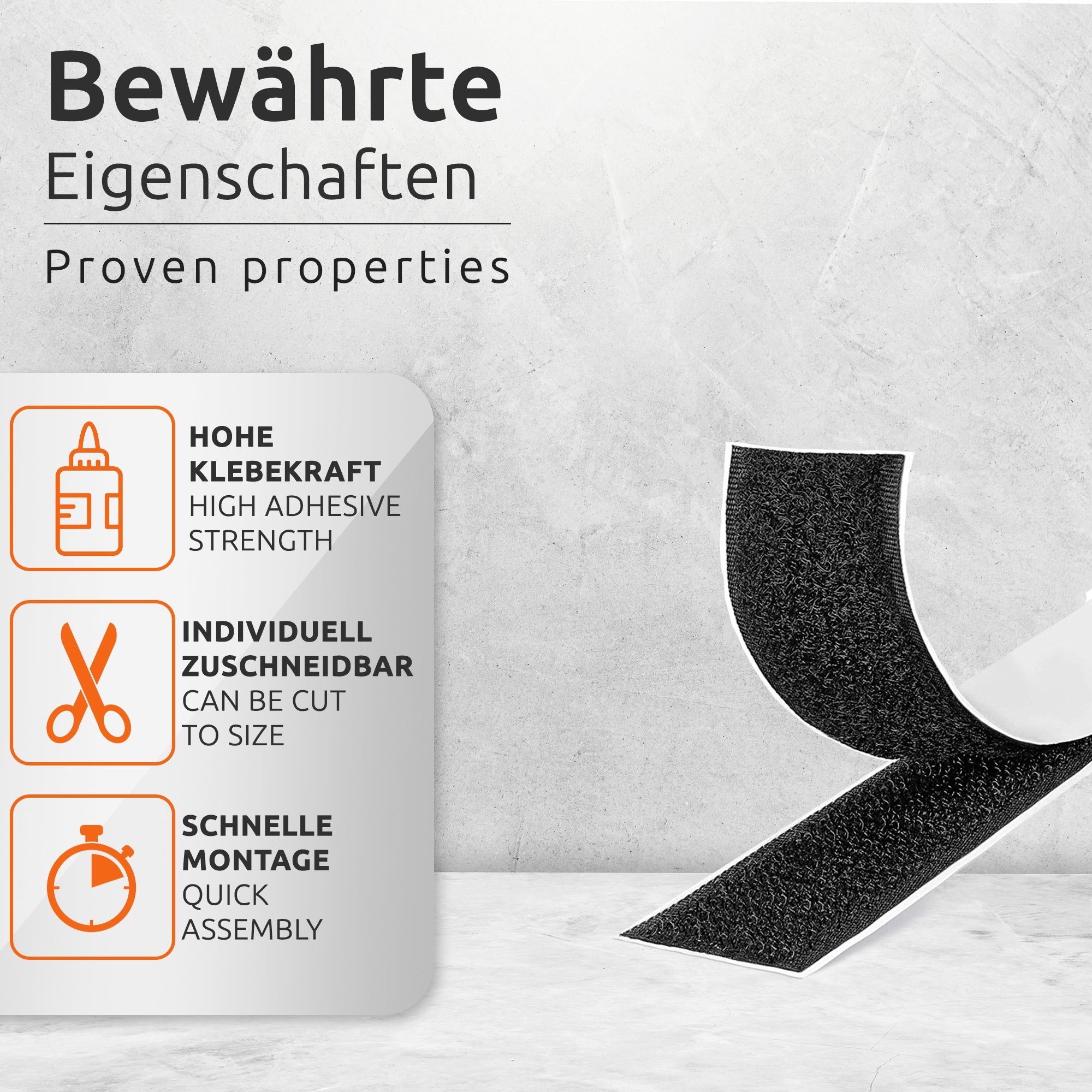 ECENCE Klett-Klebepad 18x Klett Klebepads Streifen günstig online kaufen