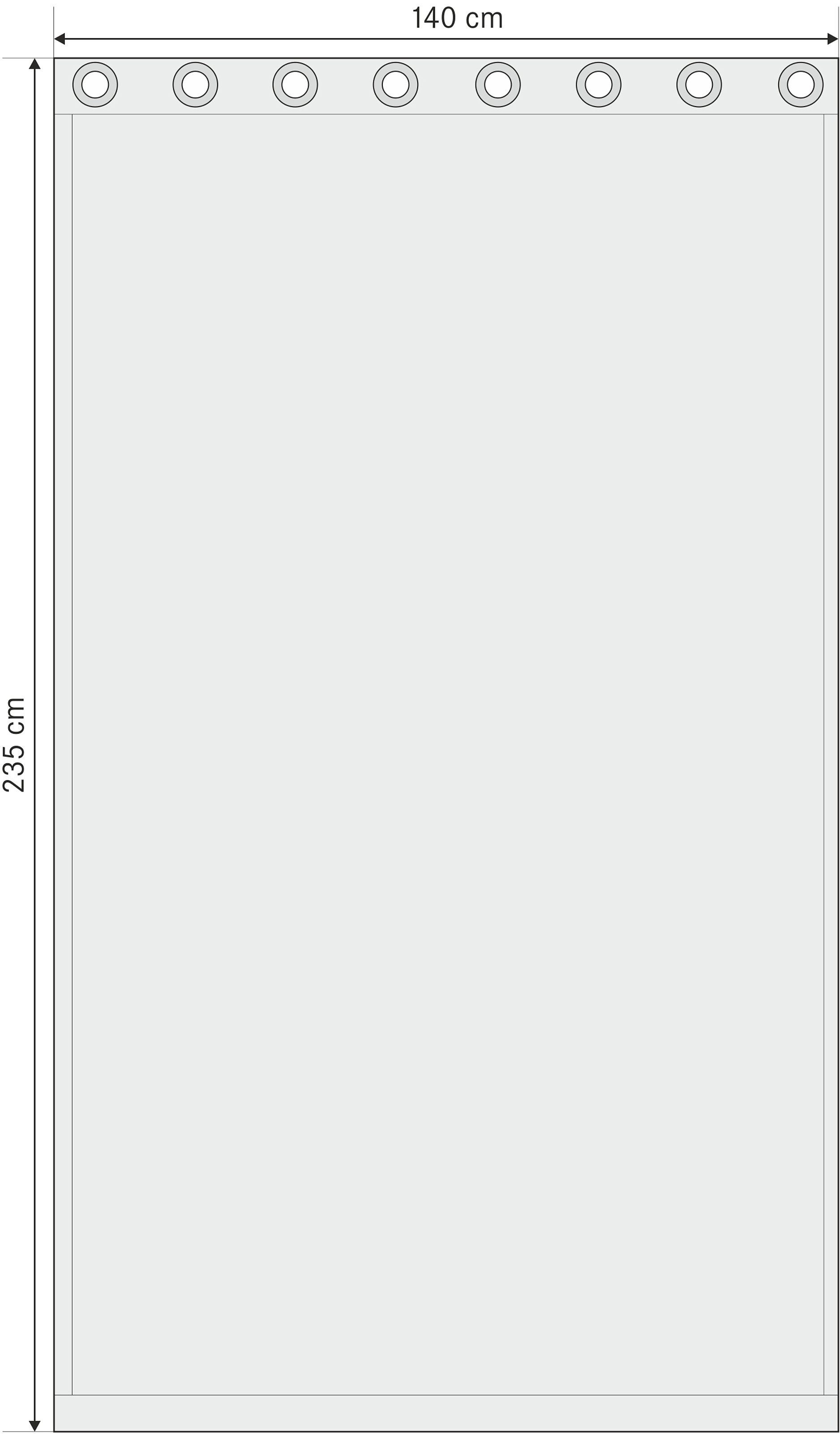 Happy Home Vorhang MIRANDA (1 St), Ösen, halbtransparent, HxB: 235x140, hal günstig online kaufen