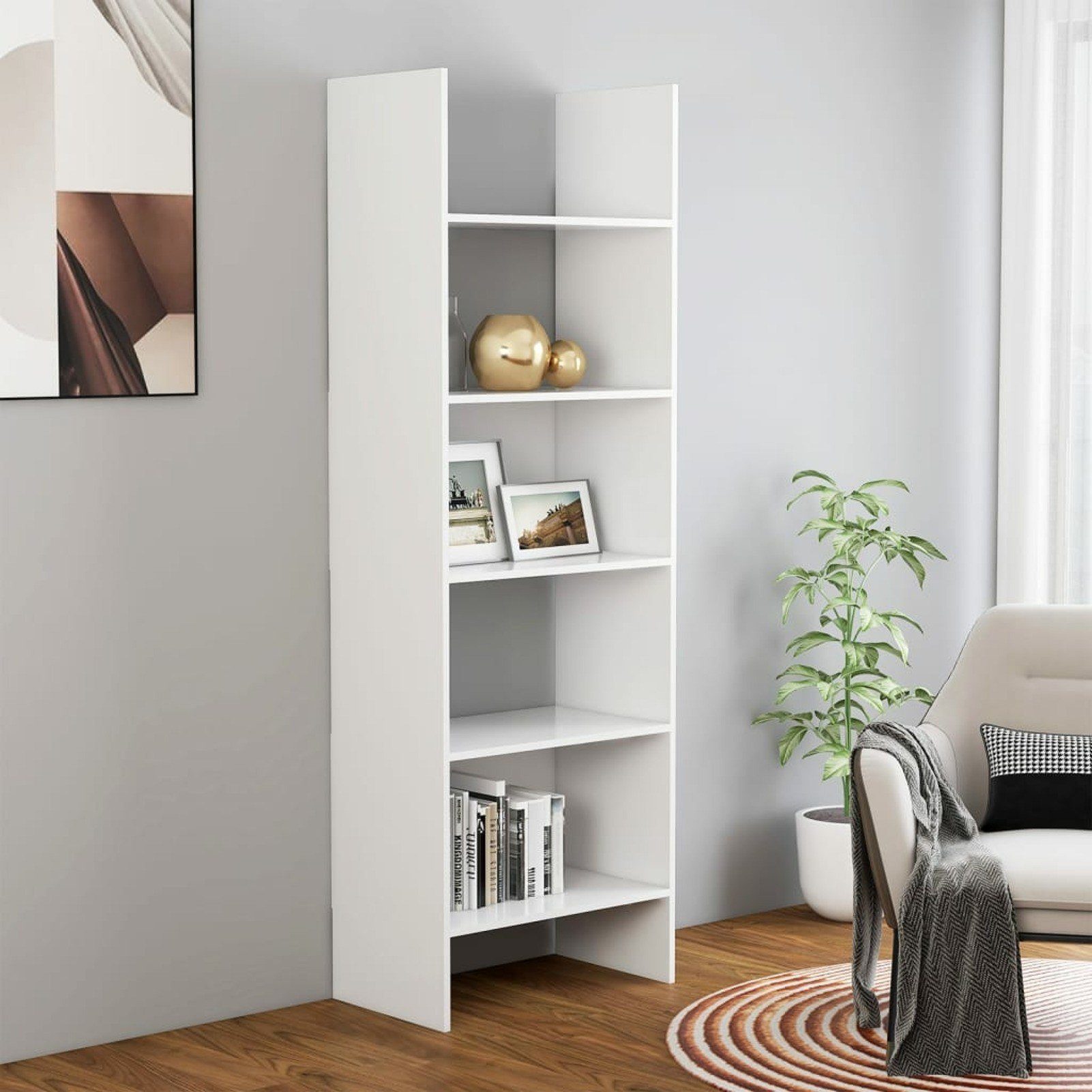 Vaxiuja Bücherturm »60x35x180 Bücherregal weiße Spanplatte«, Maße: 60 x 35  x 180 cm (B x T x H) online kaufen | OTTO