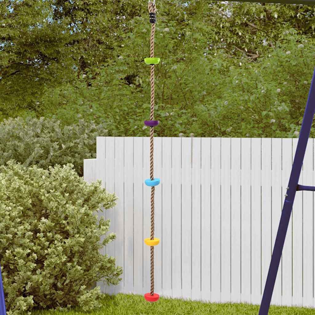 vidaXL Spielturm Kletterseil Mehrfarbig 10,5 x 10,5 x 201 cm Polyester